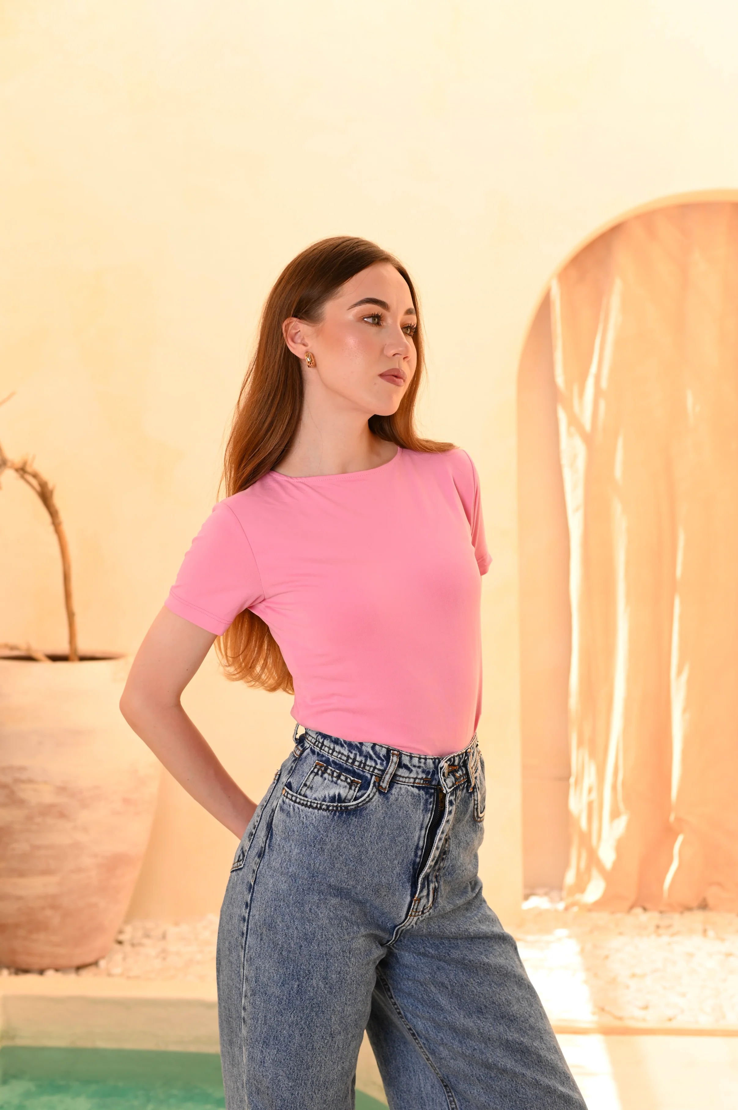 Gumus Soft Cotton Short Sleeve Basic Top - Image 10