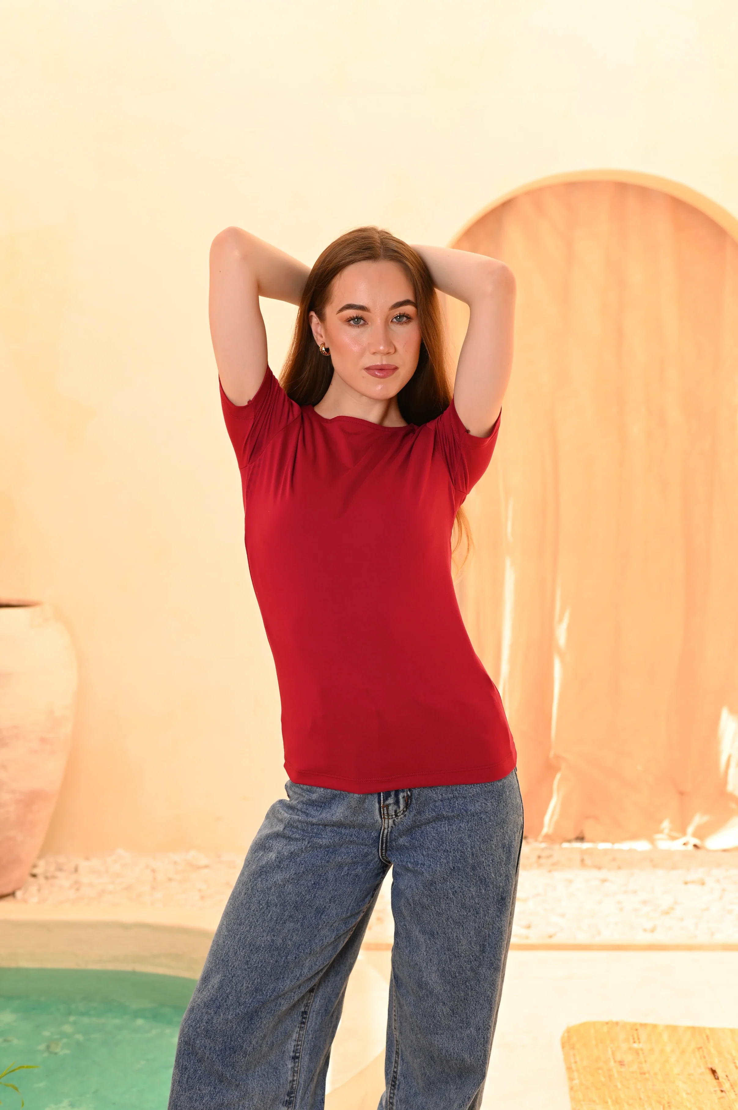 Gumus Soft Cotton Short Sleeve Basic Top - Image 16