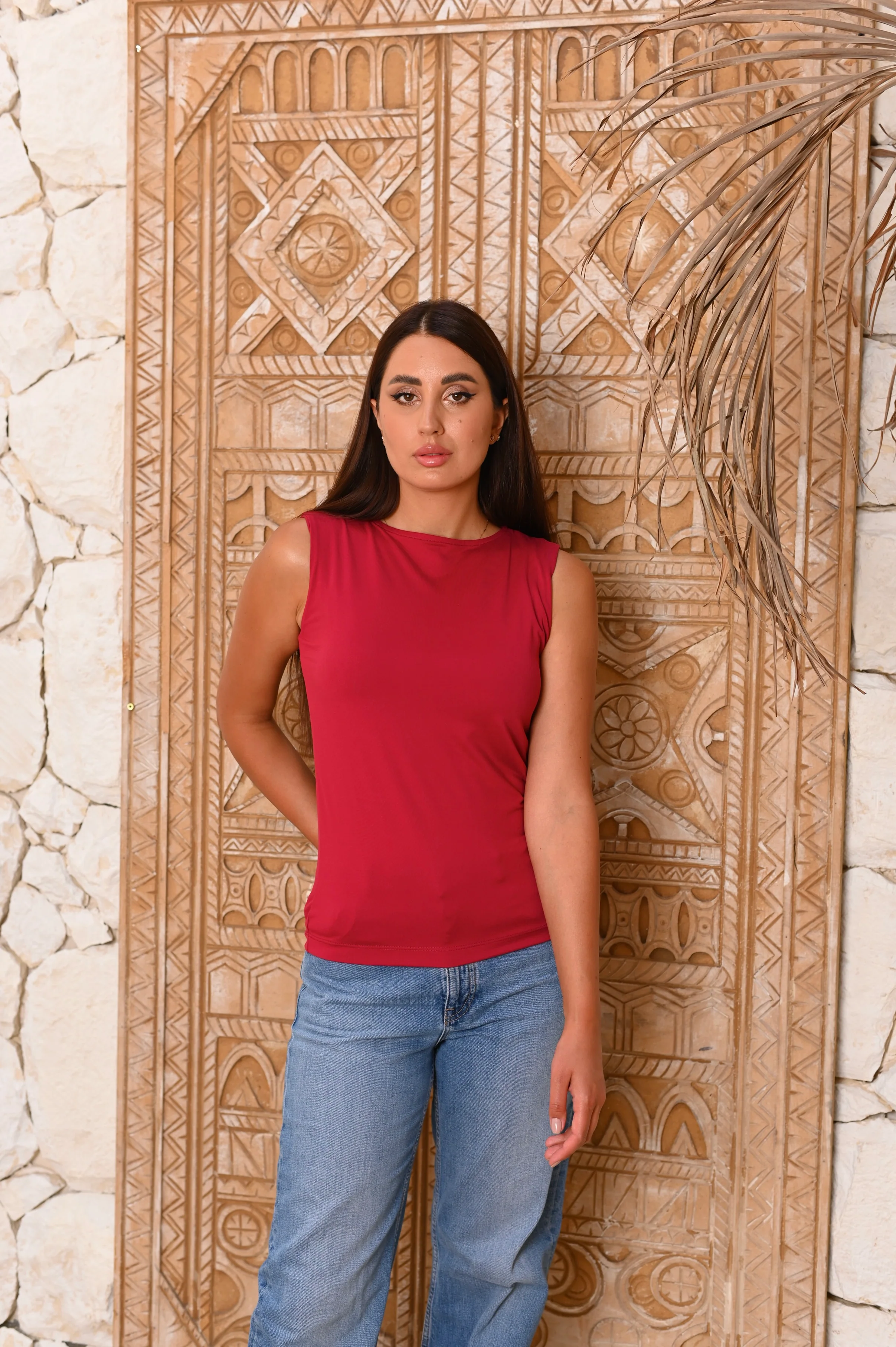 Gumus Soft Cotton Sleeveless Basic Top - Image 16