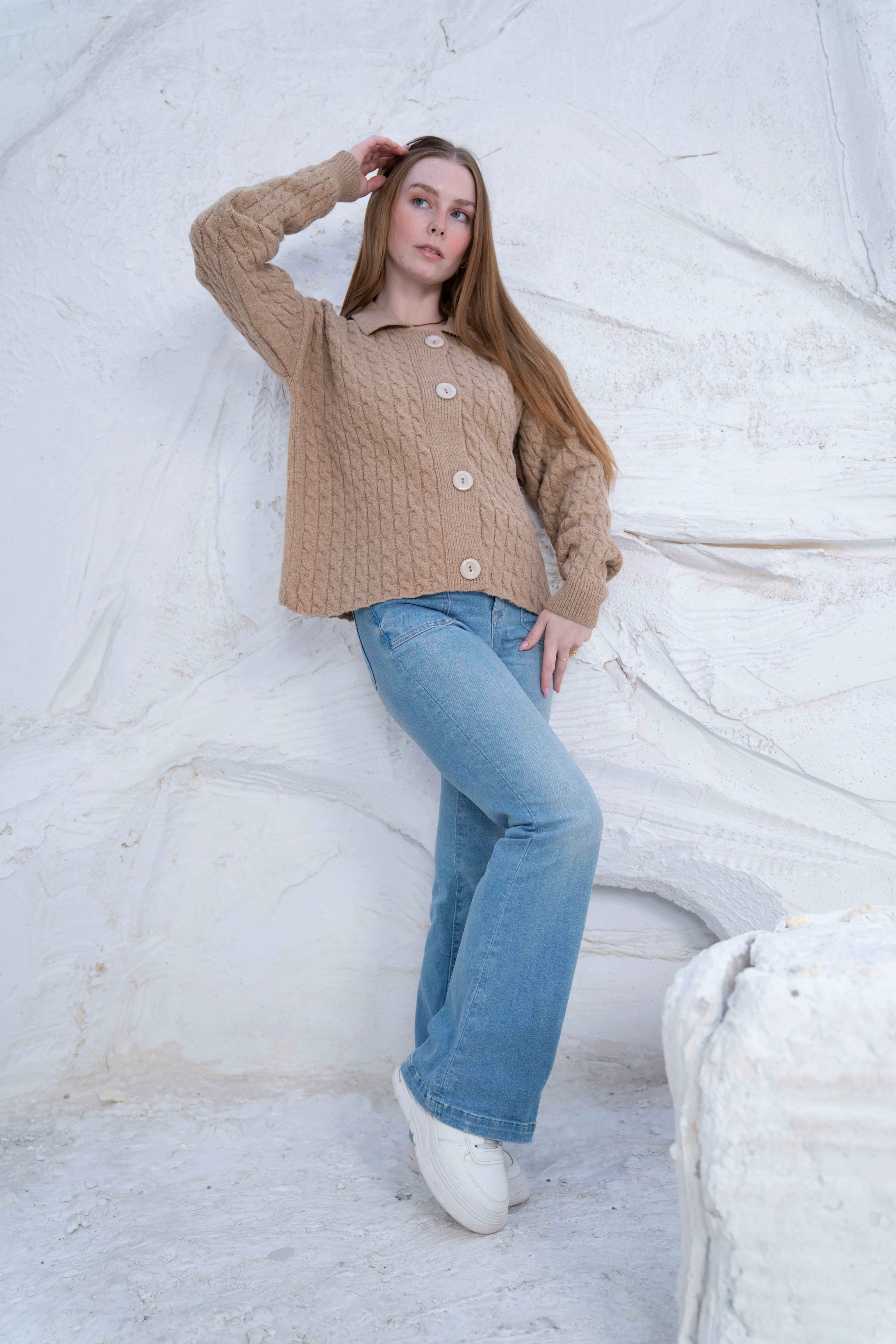 Knit Wool Button-Up Jacket - Image 12