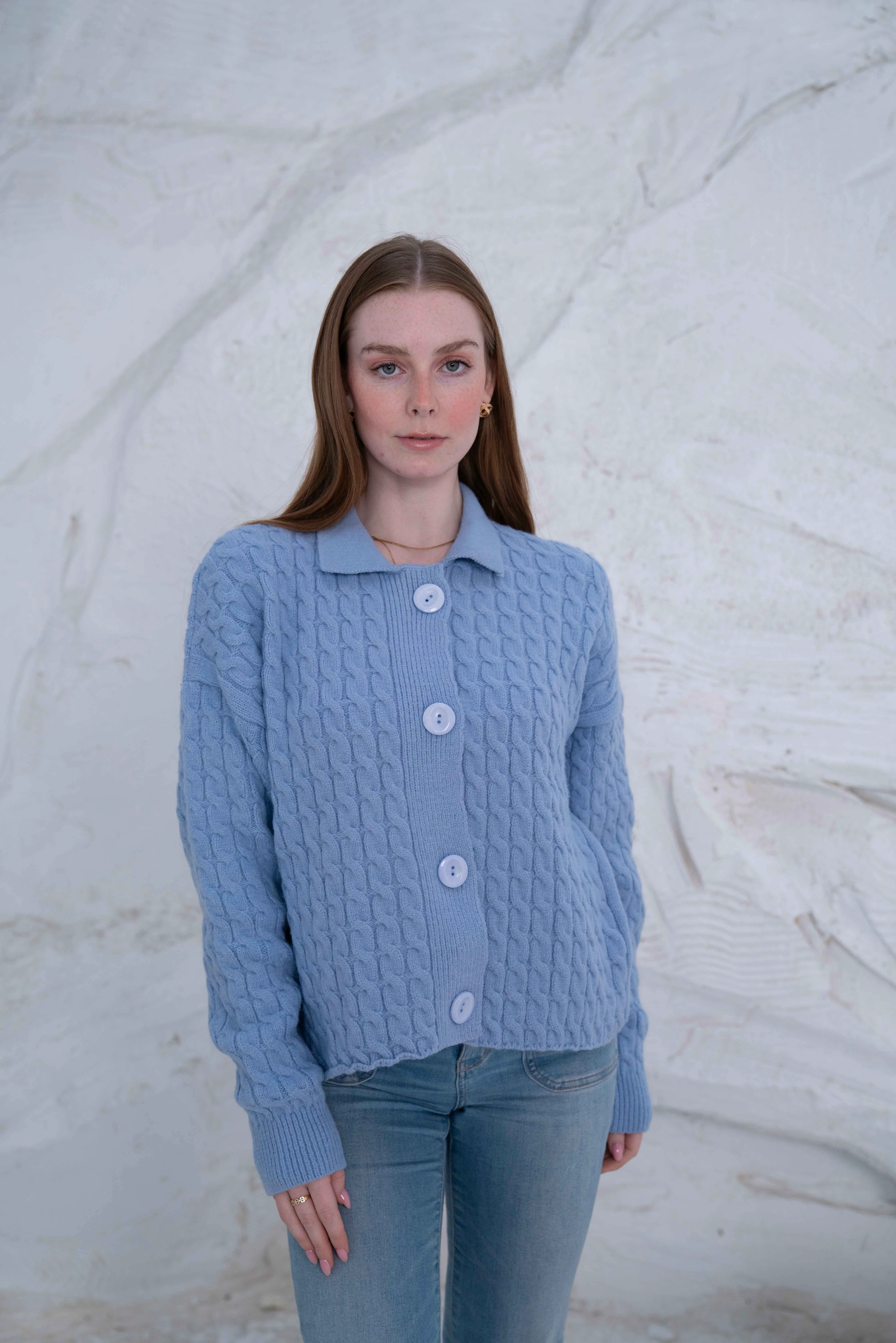 Knit Wool Button-Up Jacket - Image 17