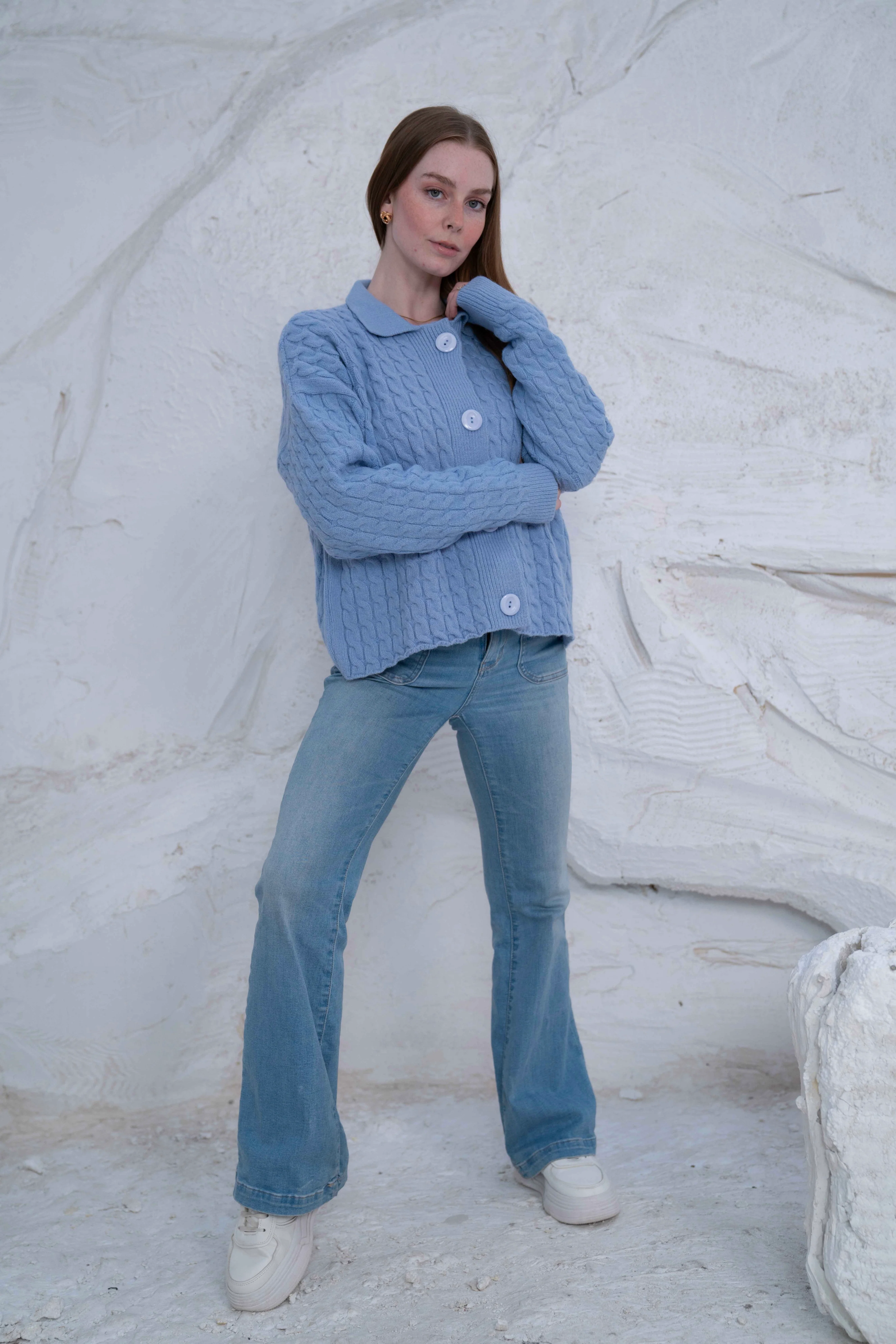 Knit Wool Button-Up Jacket - Image 18
