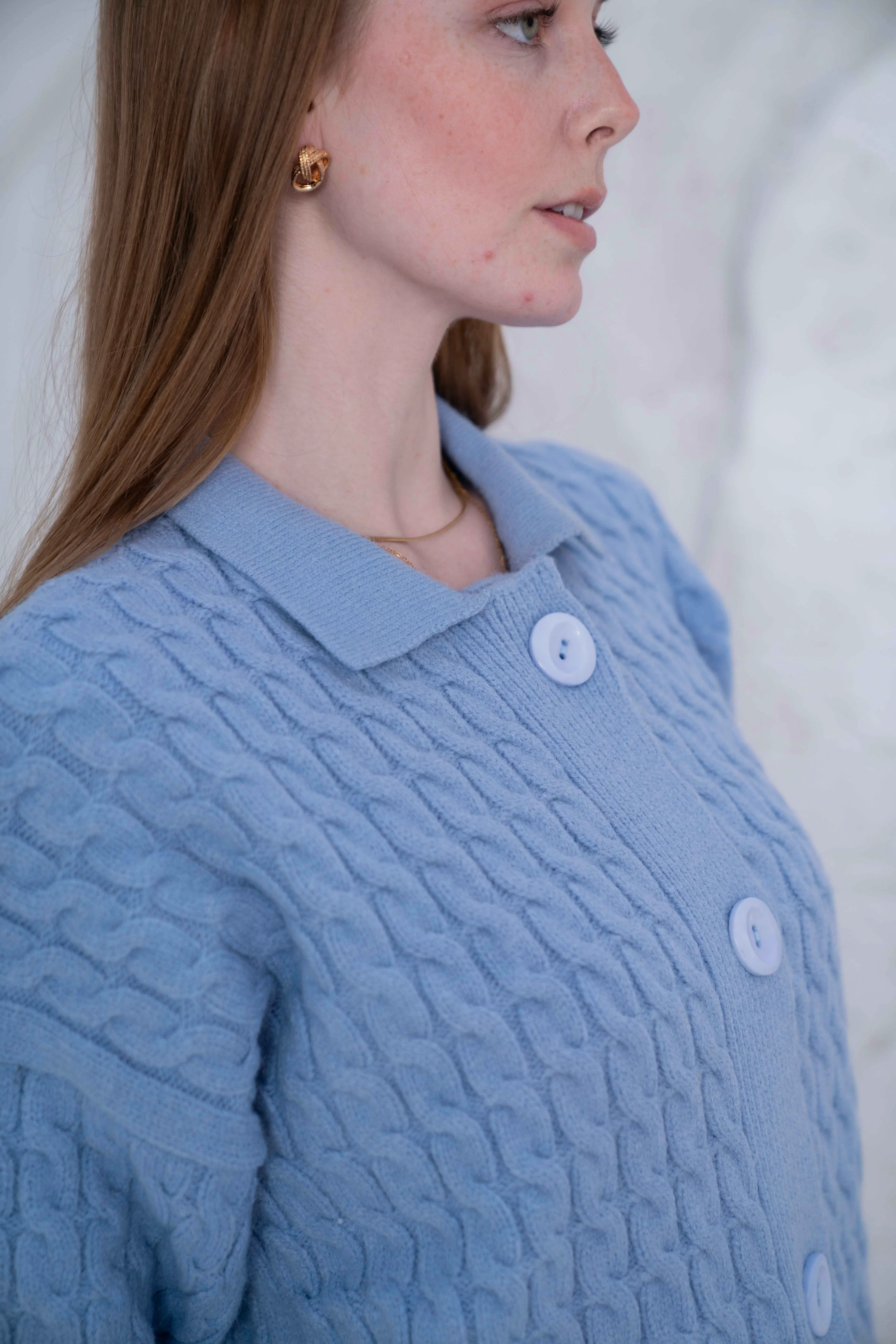 Knit Wool Button-Up Jacket - Image 20