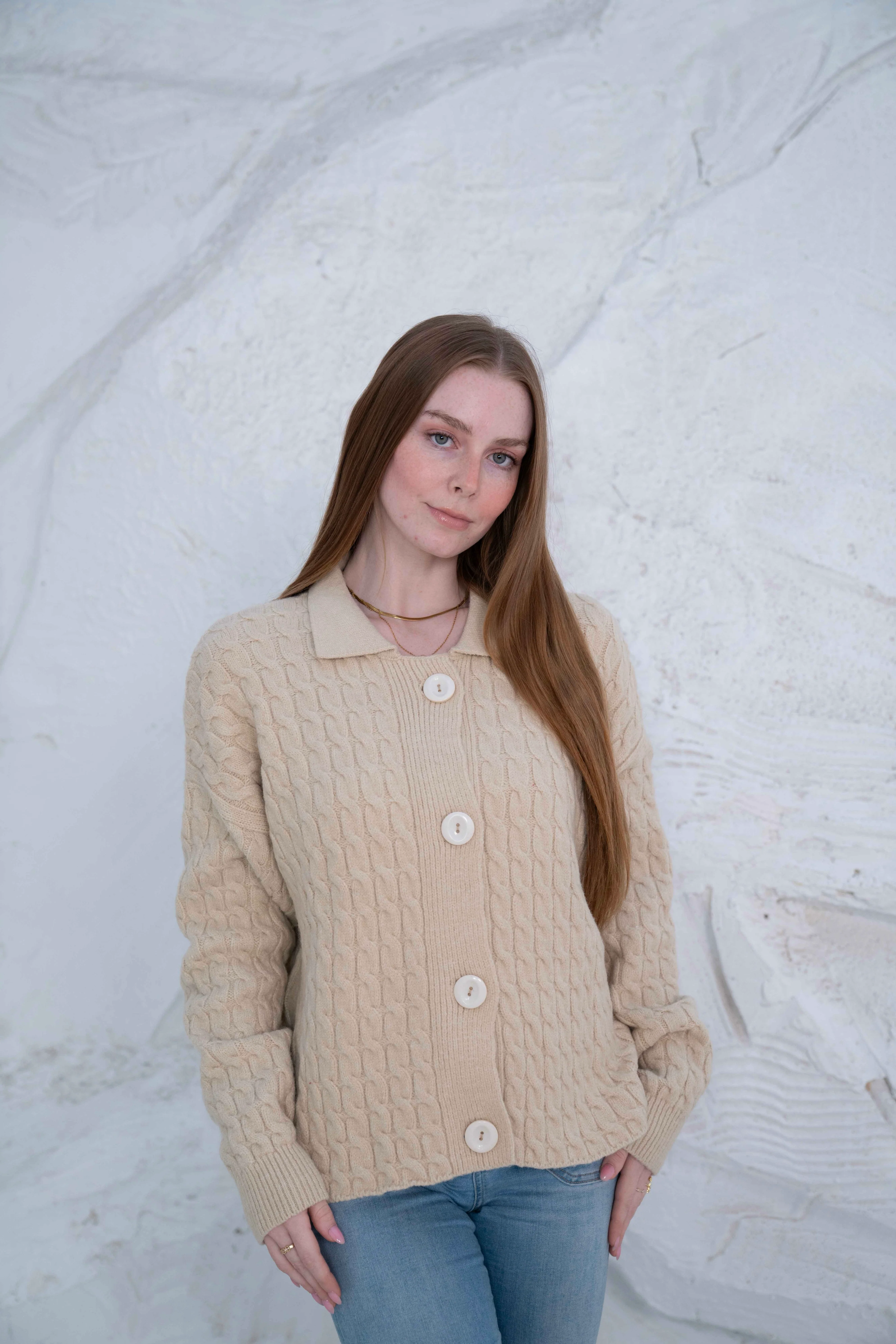 Knit Wool Button-Up Jacket - Image 21