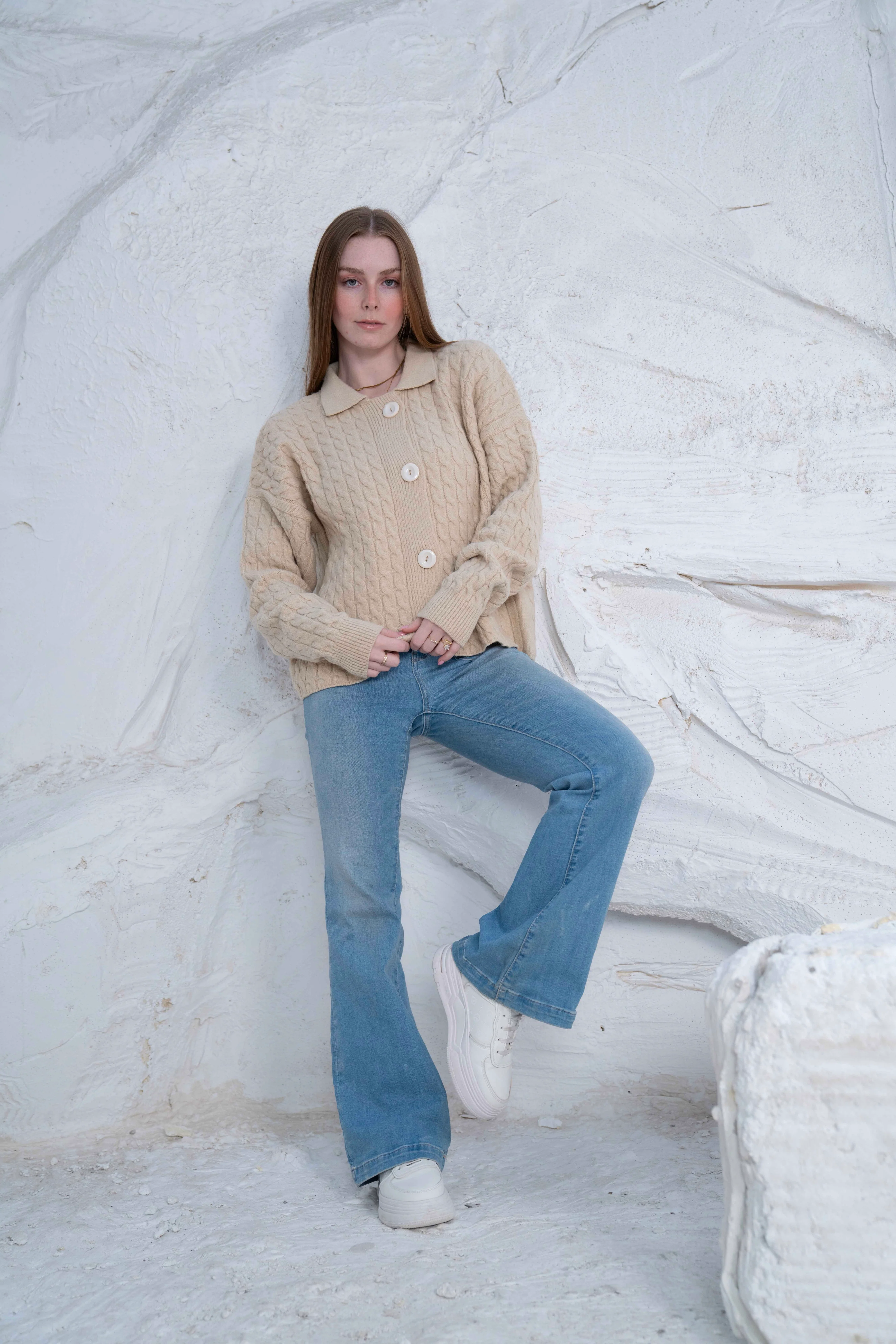 Knit Wool Button-Up Jacket - Image 22