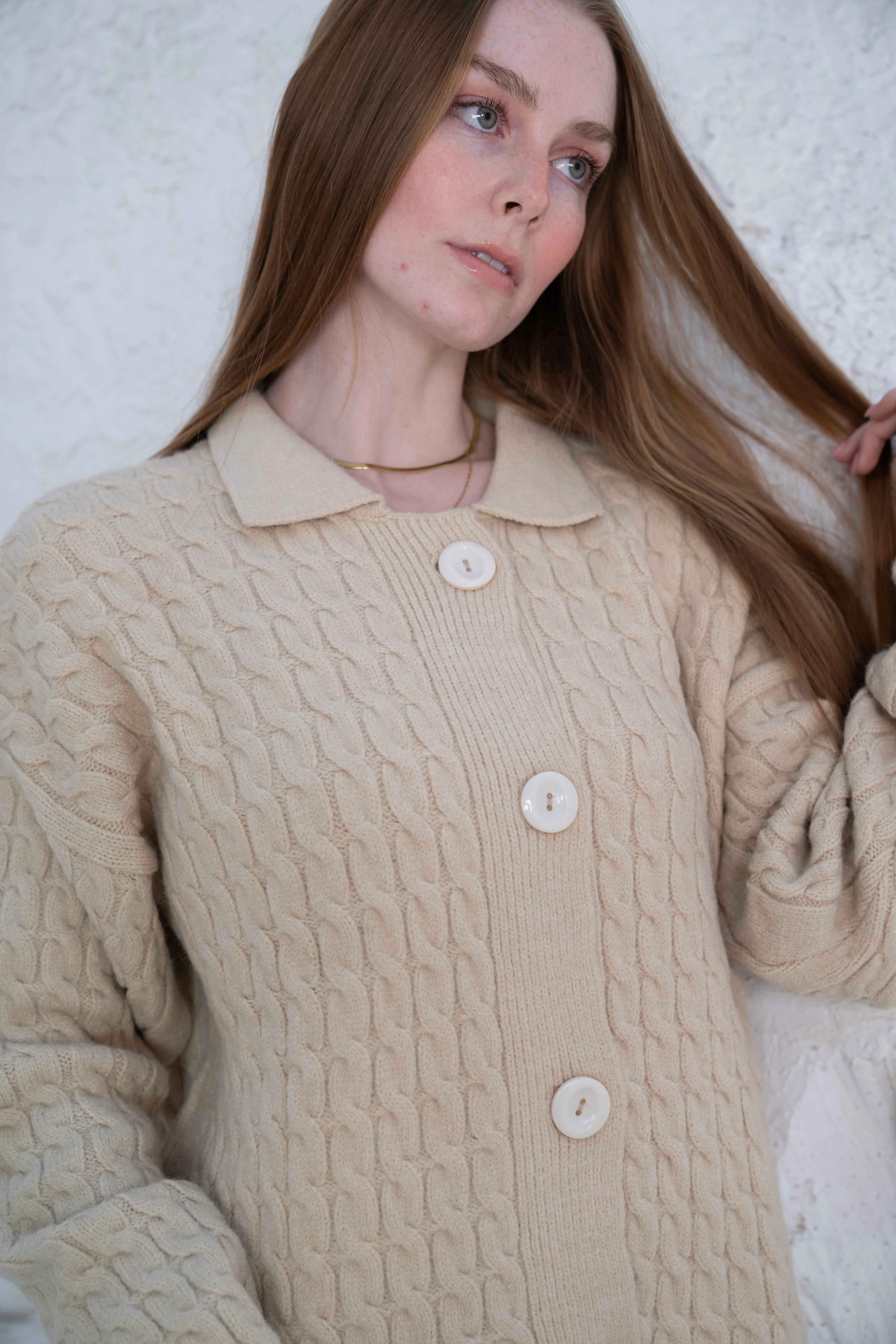 Knit Wool Button-Up Jacket - Image 23