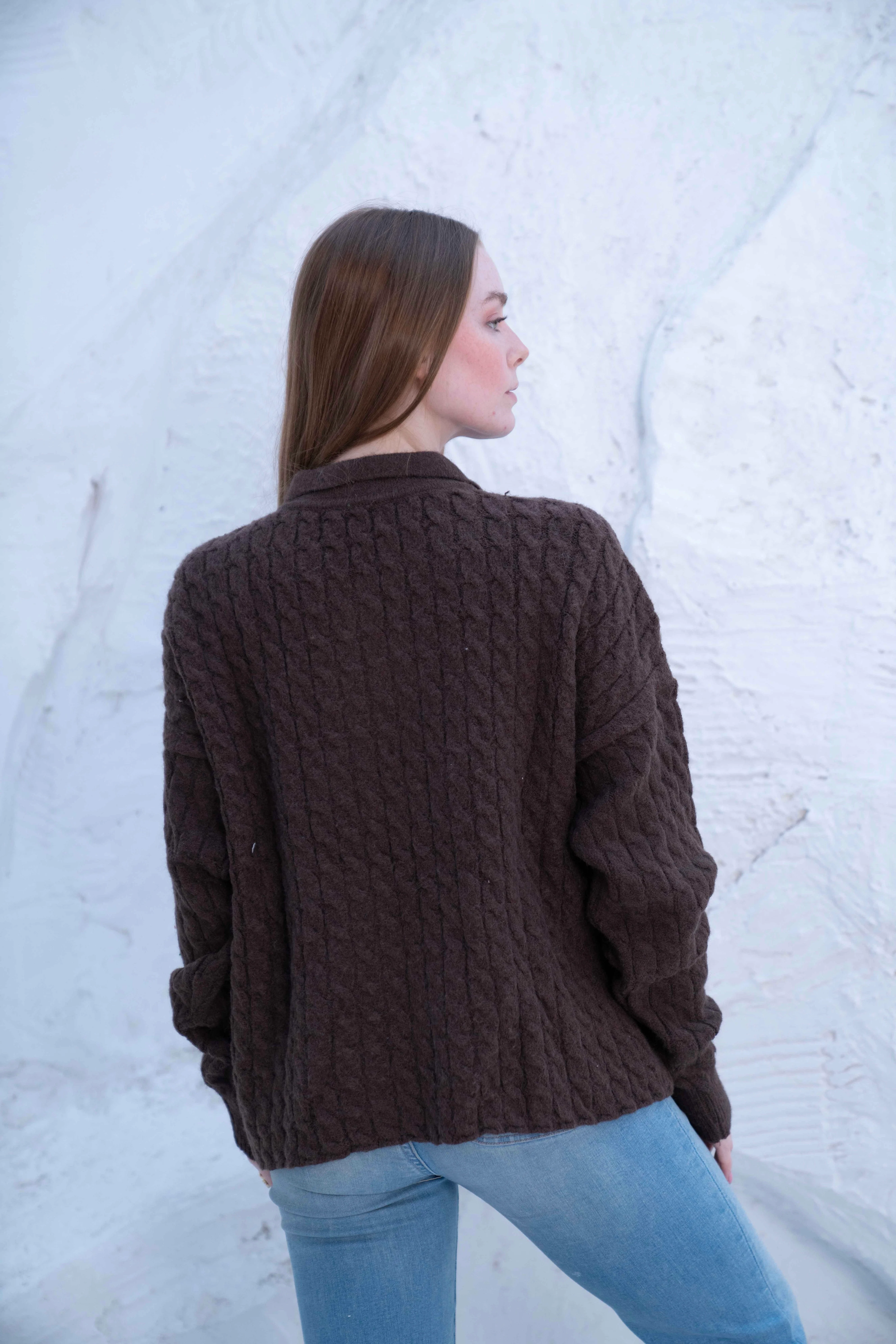 Knit Wool Button-Up Jacket - Image 4