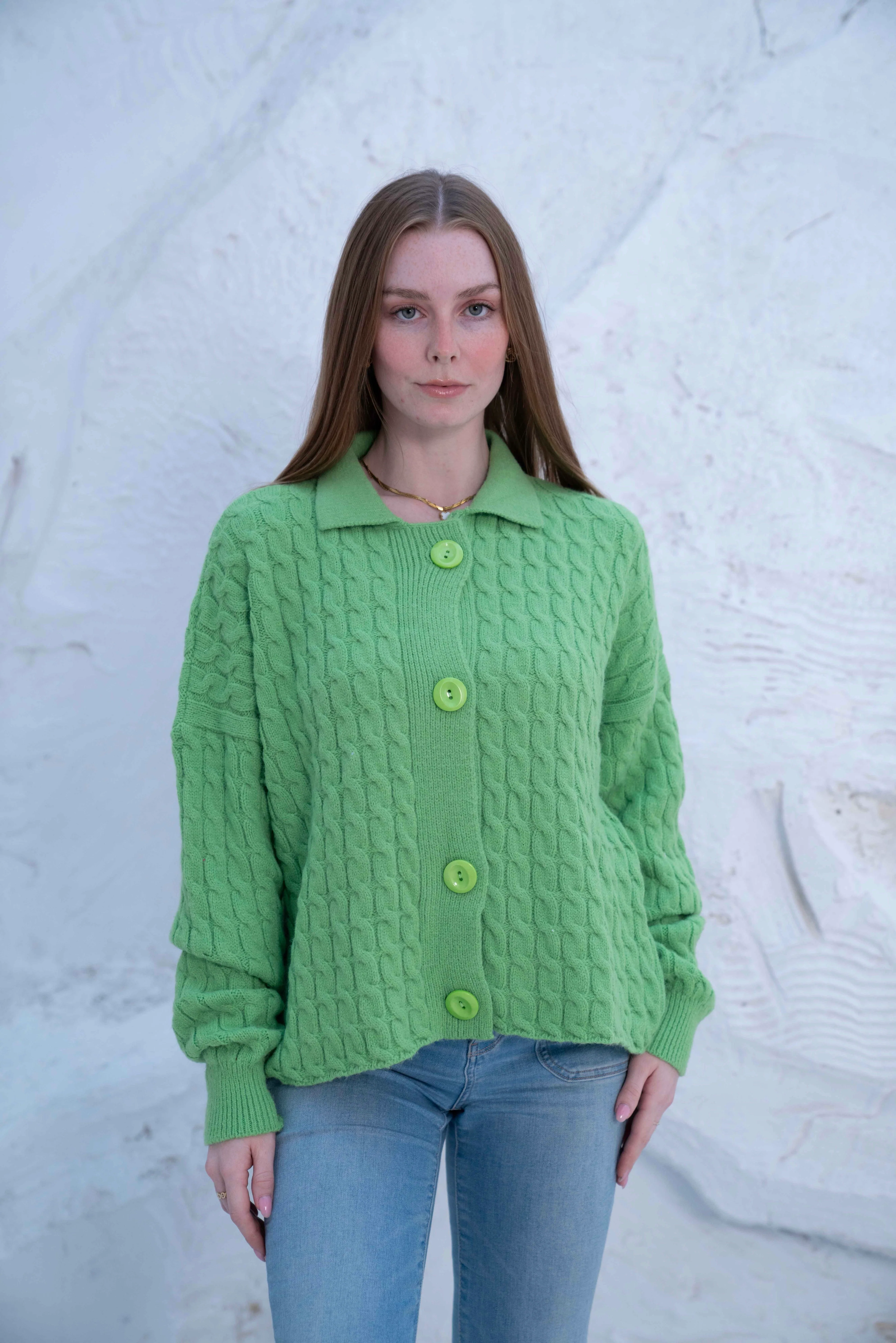 Knit Wool Button-Up Jacket - Image 5