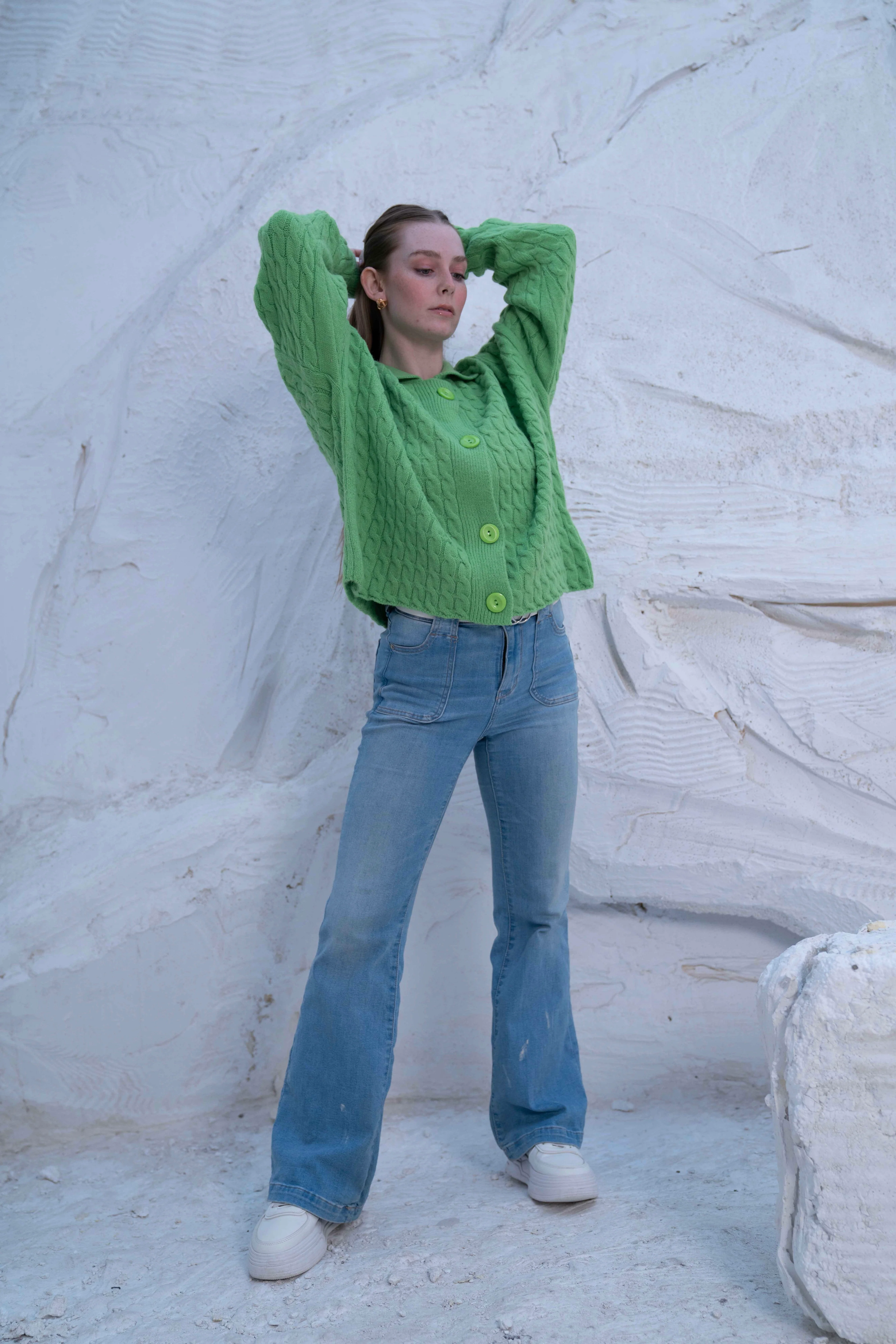 Knit Wool Button-Up Jacket - Image 7