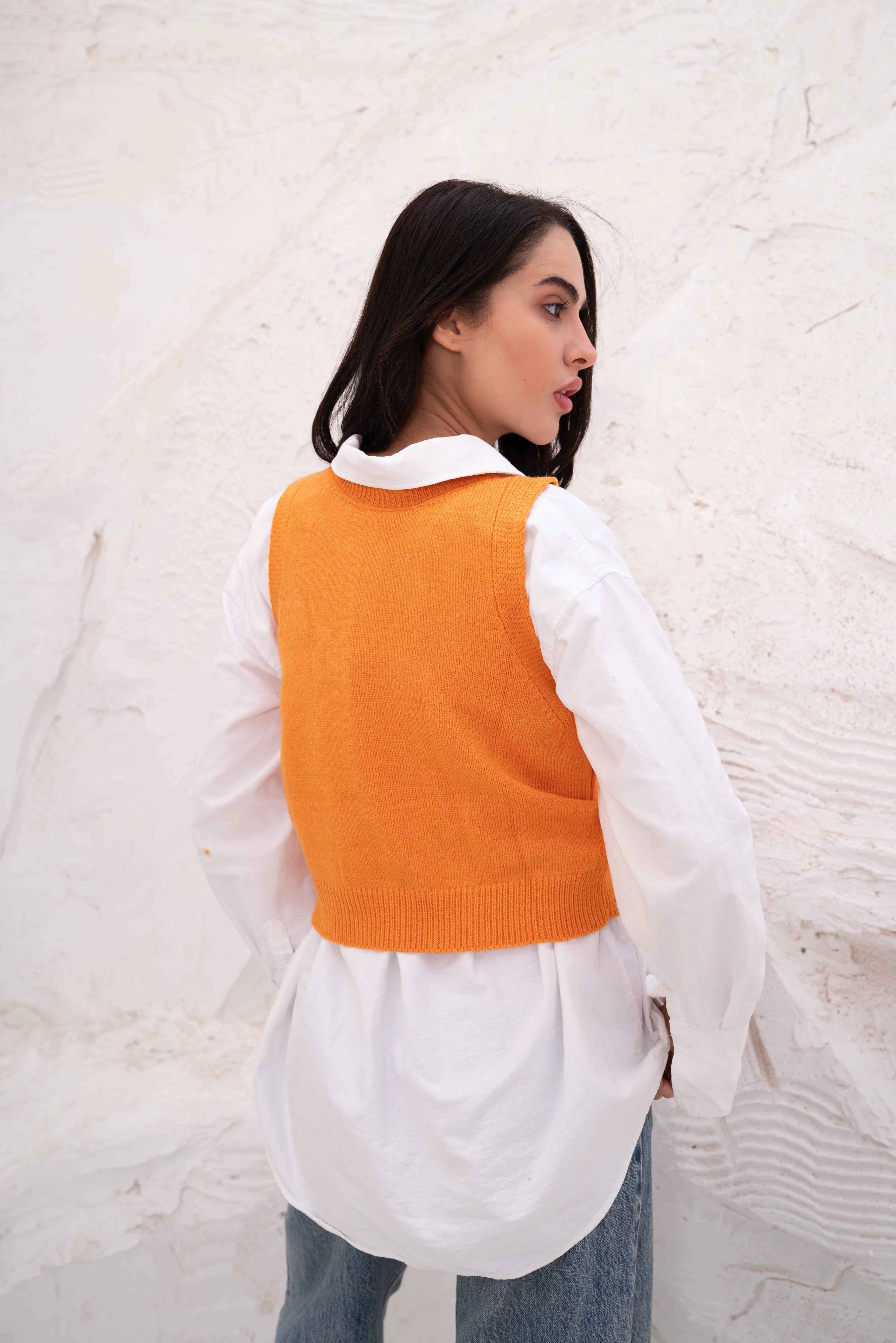 Knitted Women’s Sleeveless Vest - Image 3