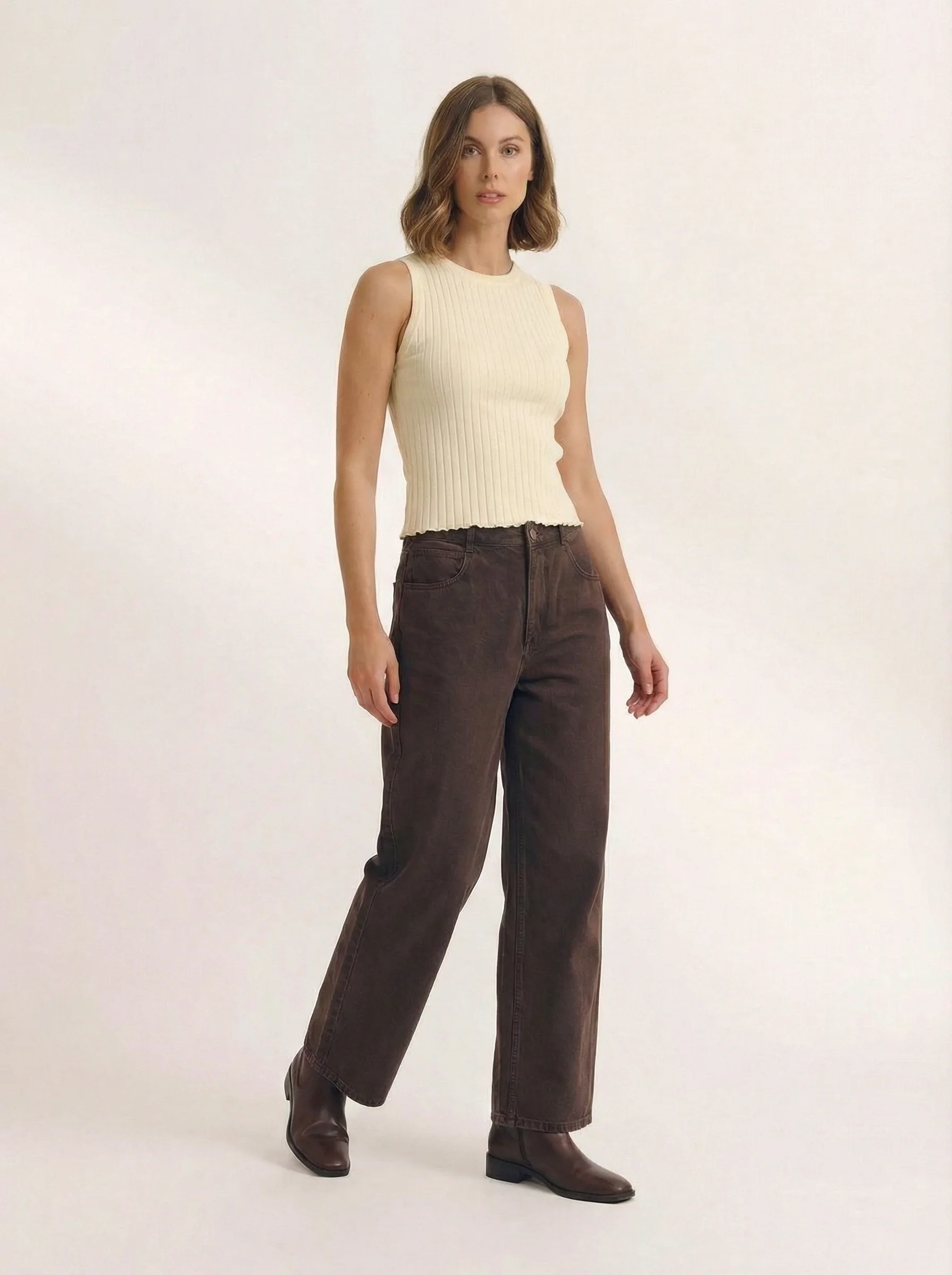 Knitted Wool Sleeveless Top - Image 11