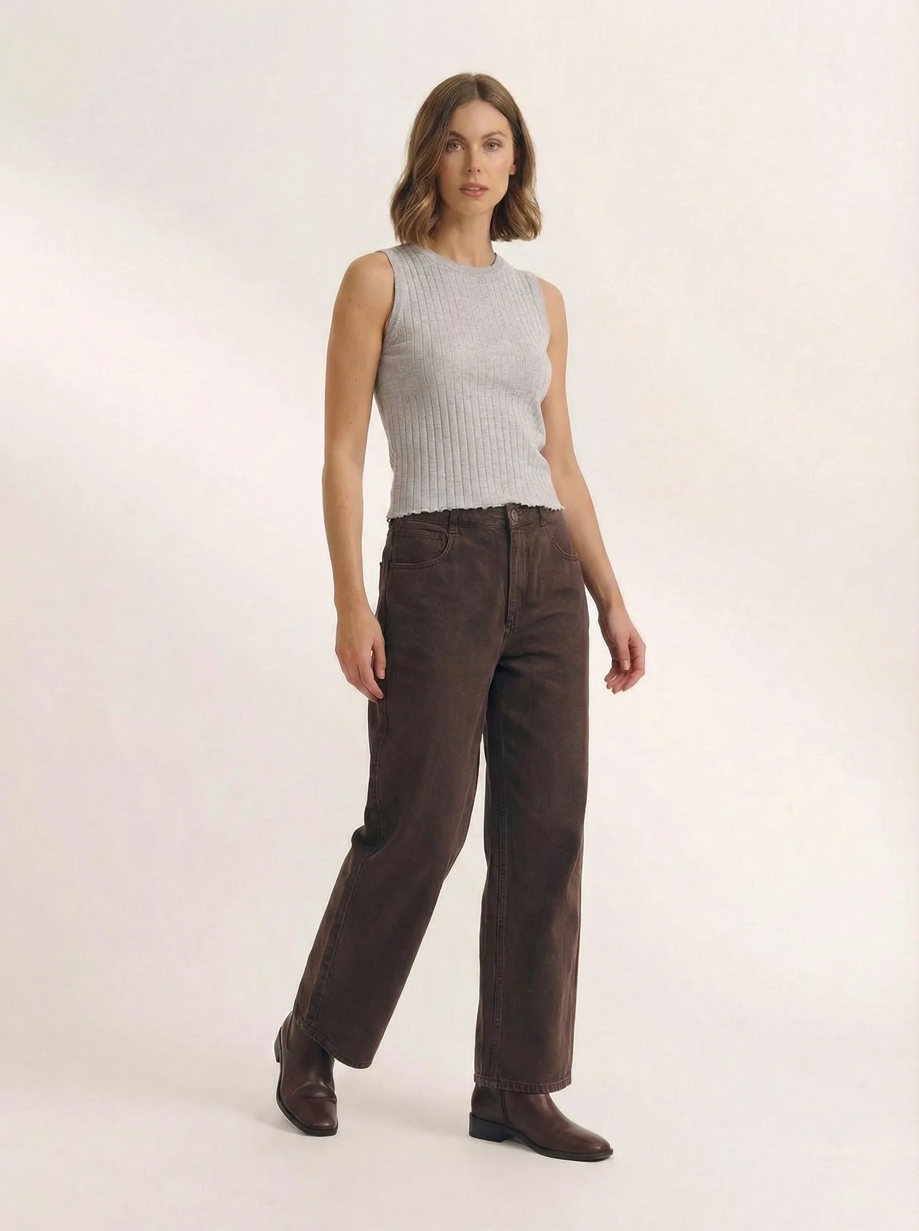 Knitted Wool Sleeveless Top - Image 15