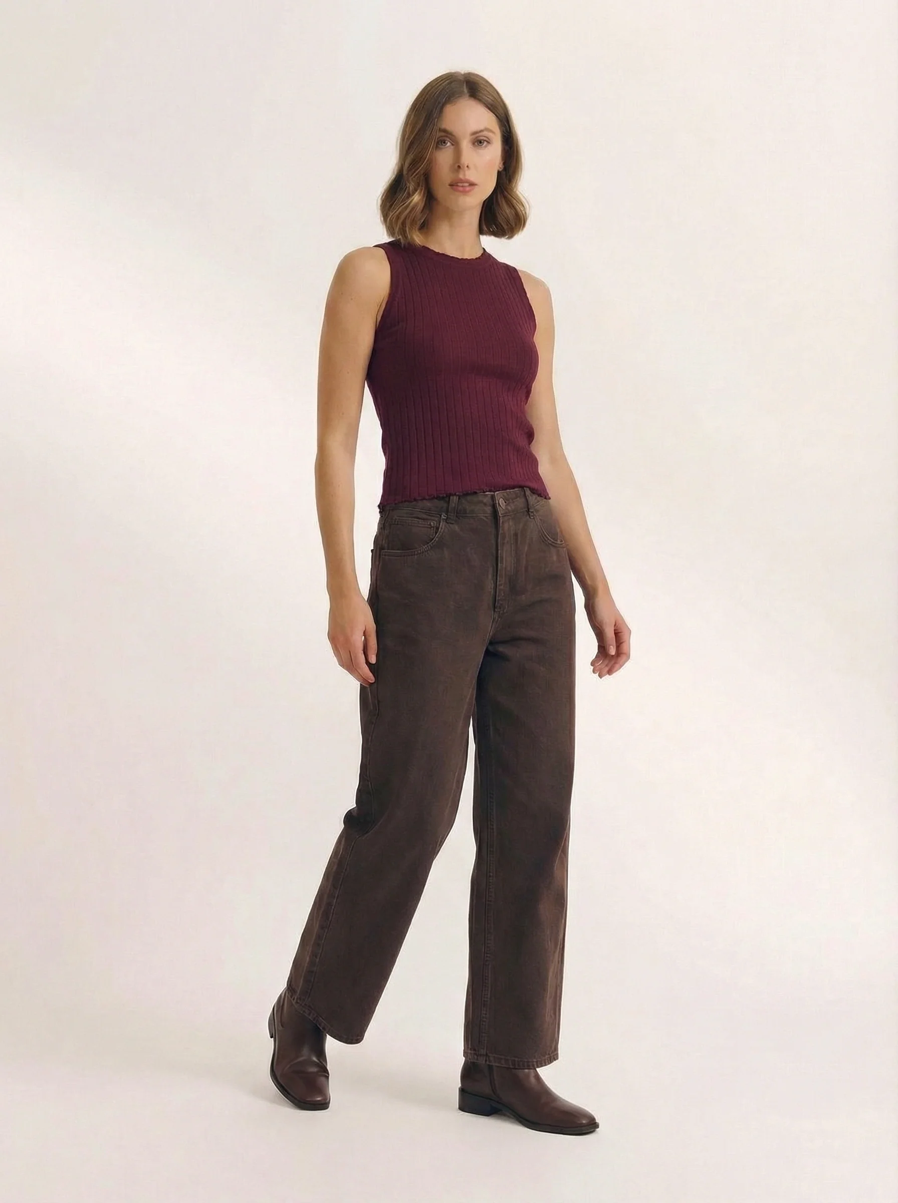 Knitted Wool Sleeveless Top - Image 19