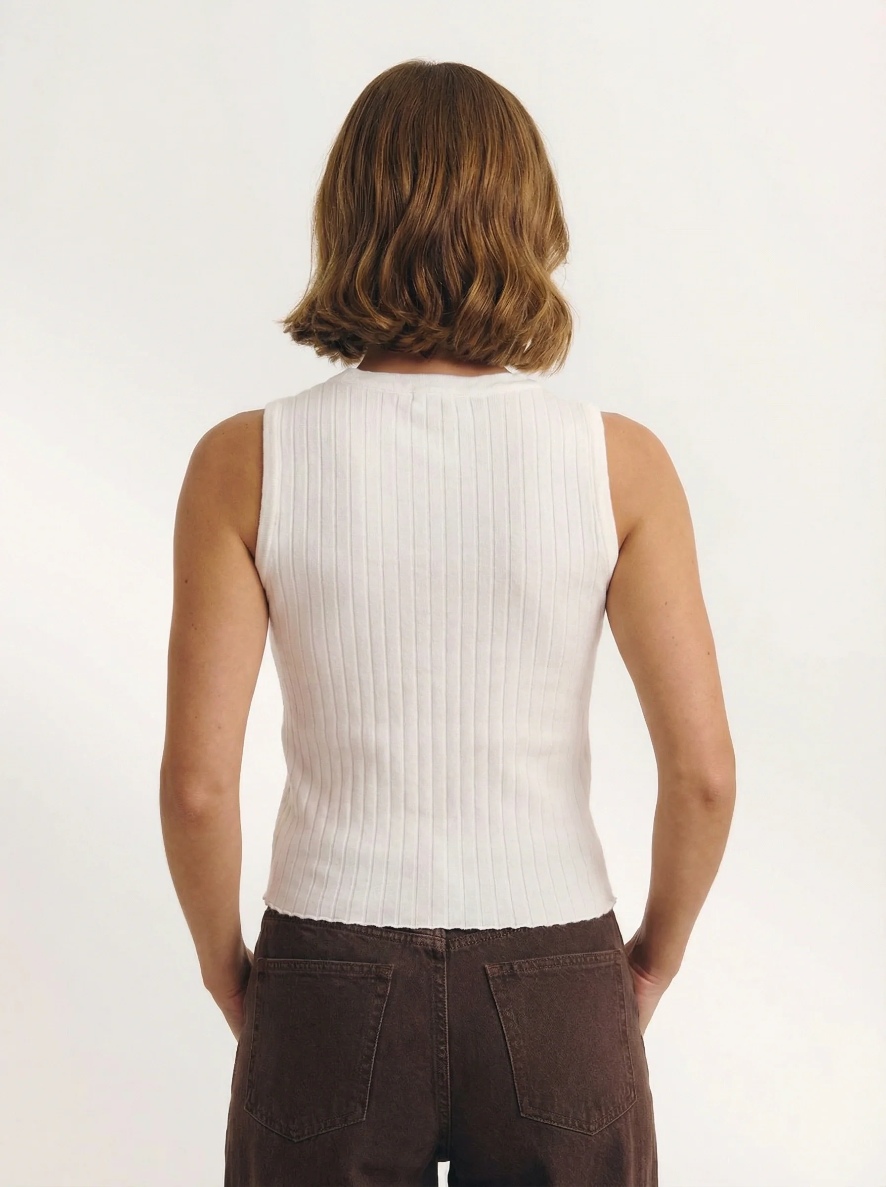 Knitted Wool Sleeveless Top - Image 2