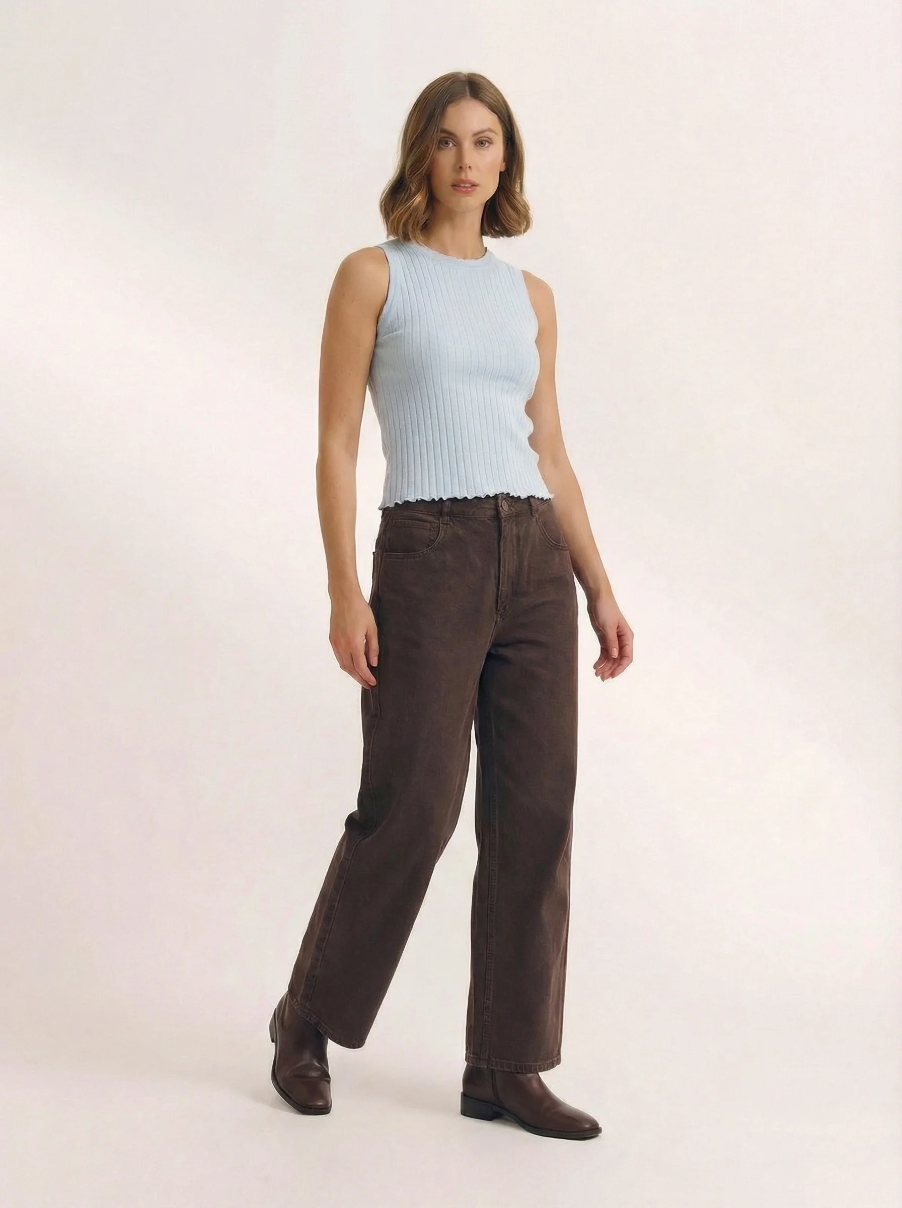 Knitted Wool Sleeveless Top - Image 23