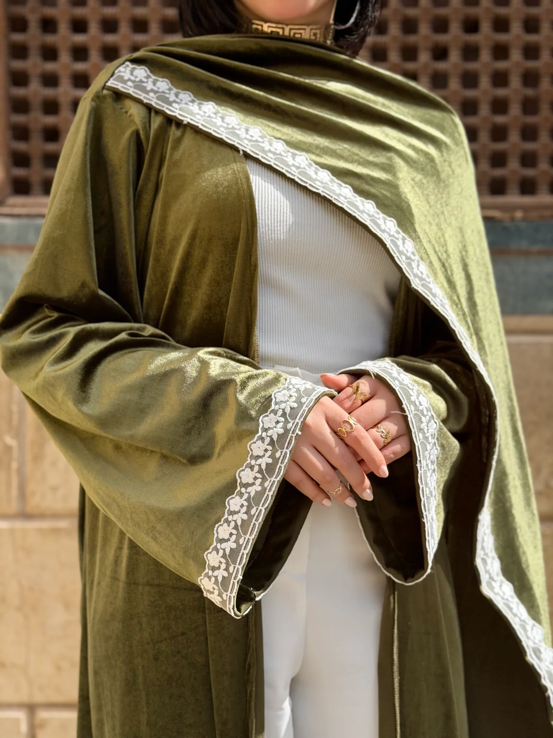 Lace Velvet Abaya – Ramadan - Image 11