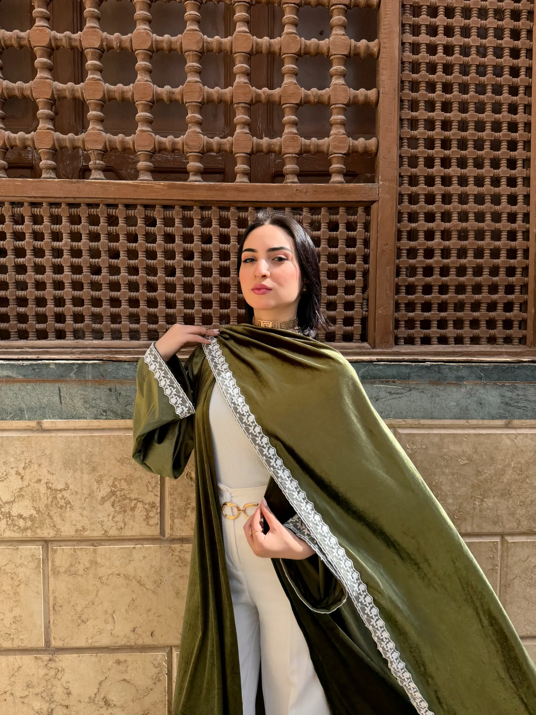 Lace Velvet Abaya – Ramadan - Image 12