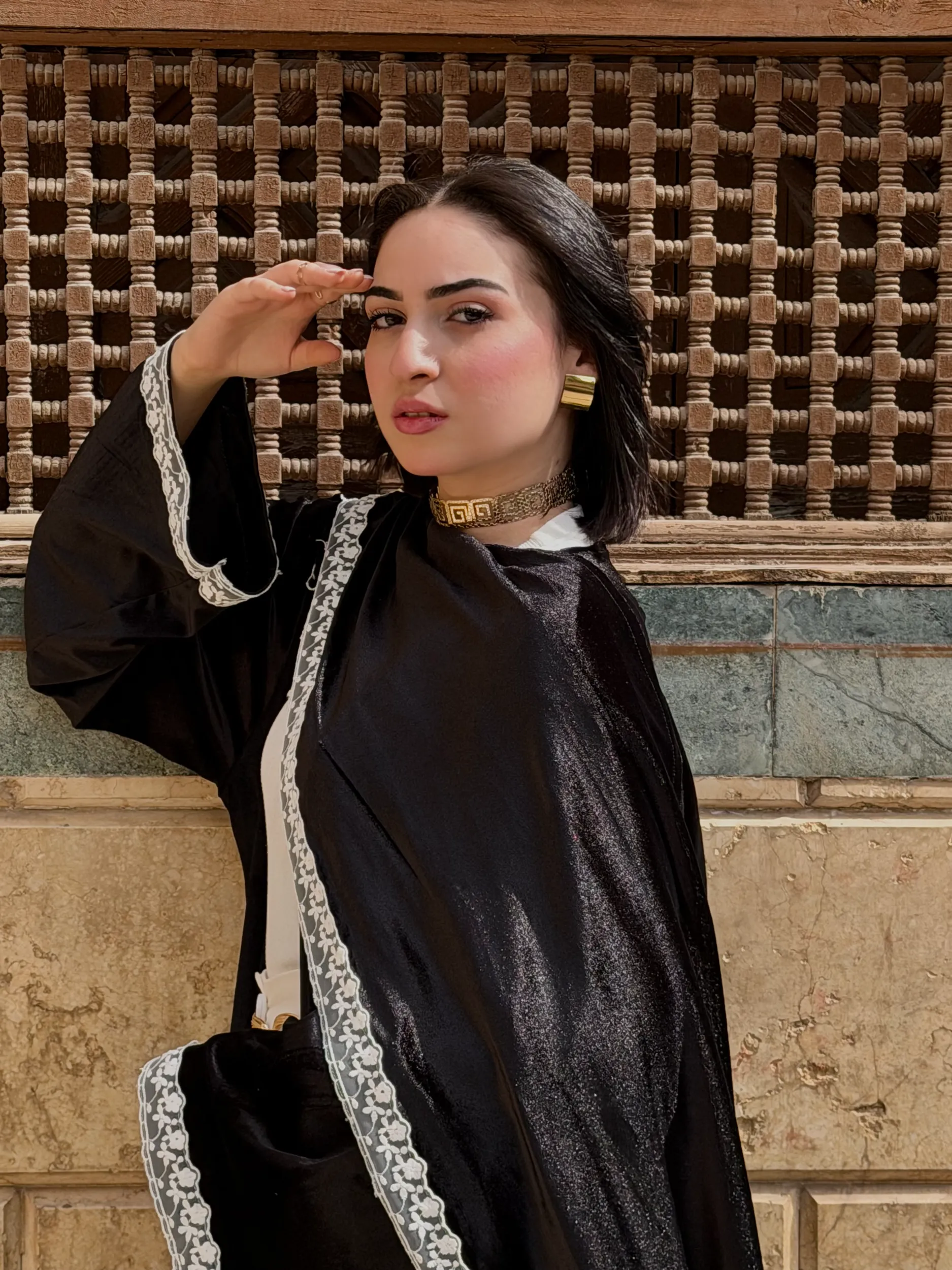 Lace Velvet Abaya – Ramadan - Image 3