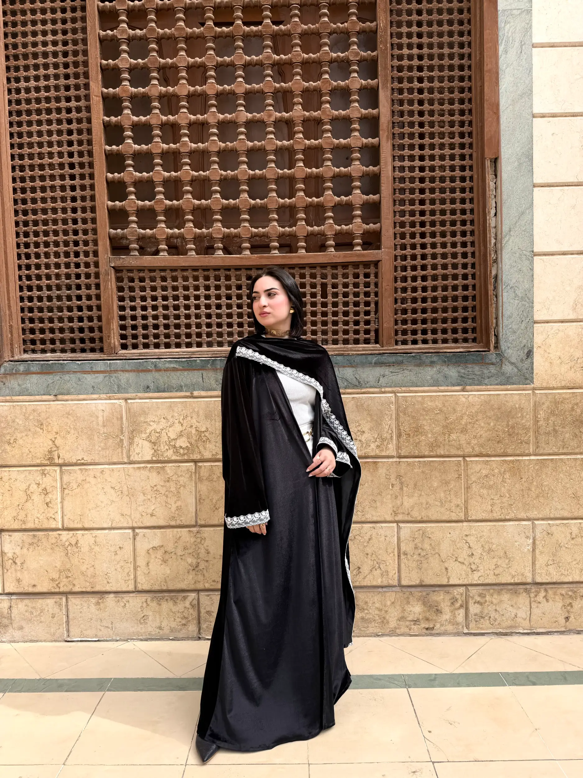 Lace Velvet Abaya – Ramadan - Image 5