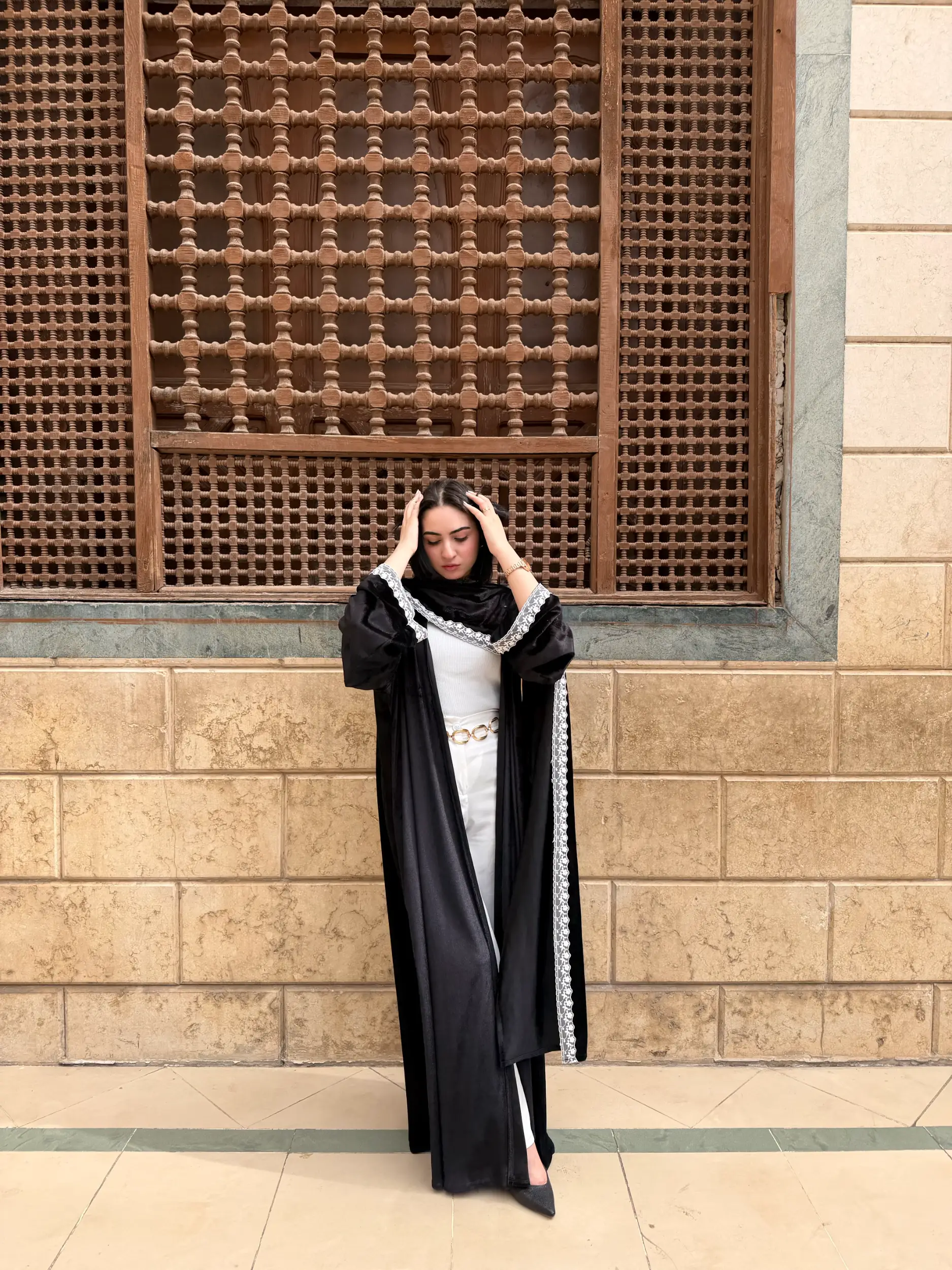 Lace Velvet Abaya – Ramadan - Image 6