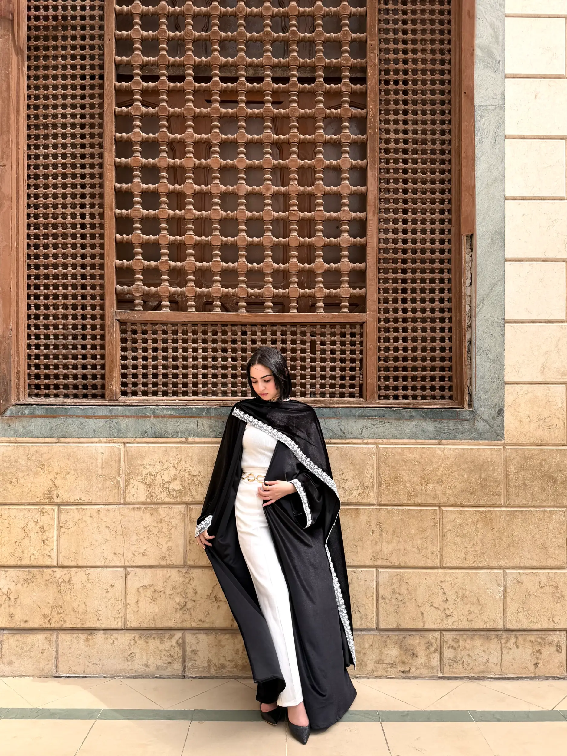 Lace Velvet Abaya – Ramadan - Image 7