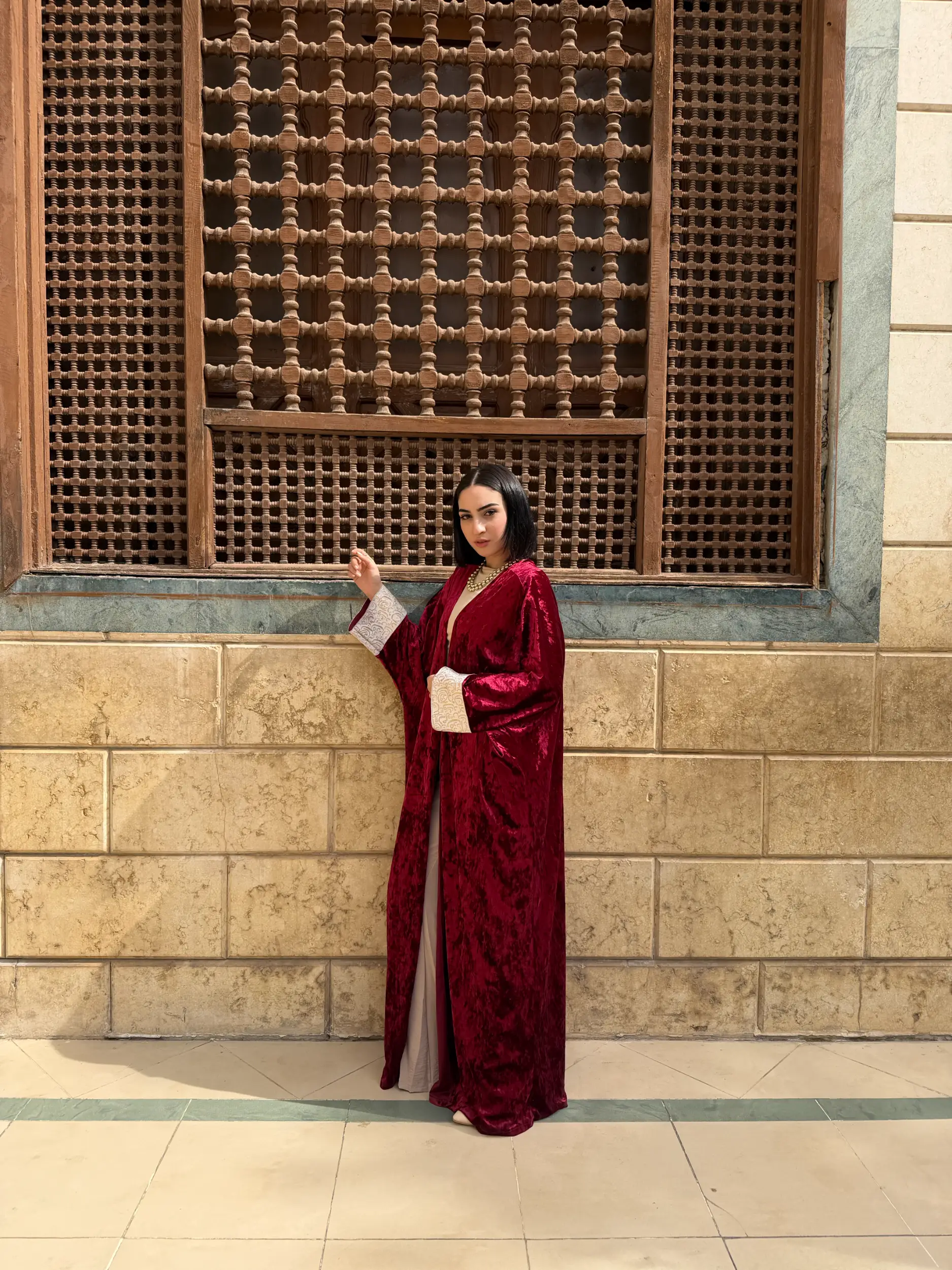 Layali Noir Velvet Abaya - Ramadan - Image 7