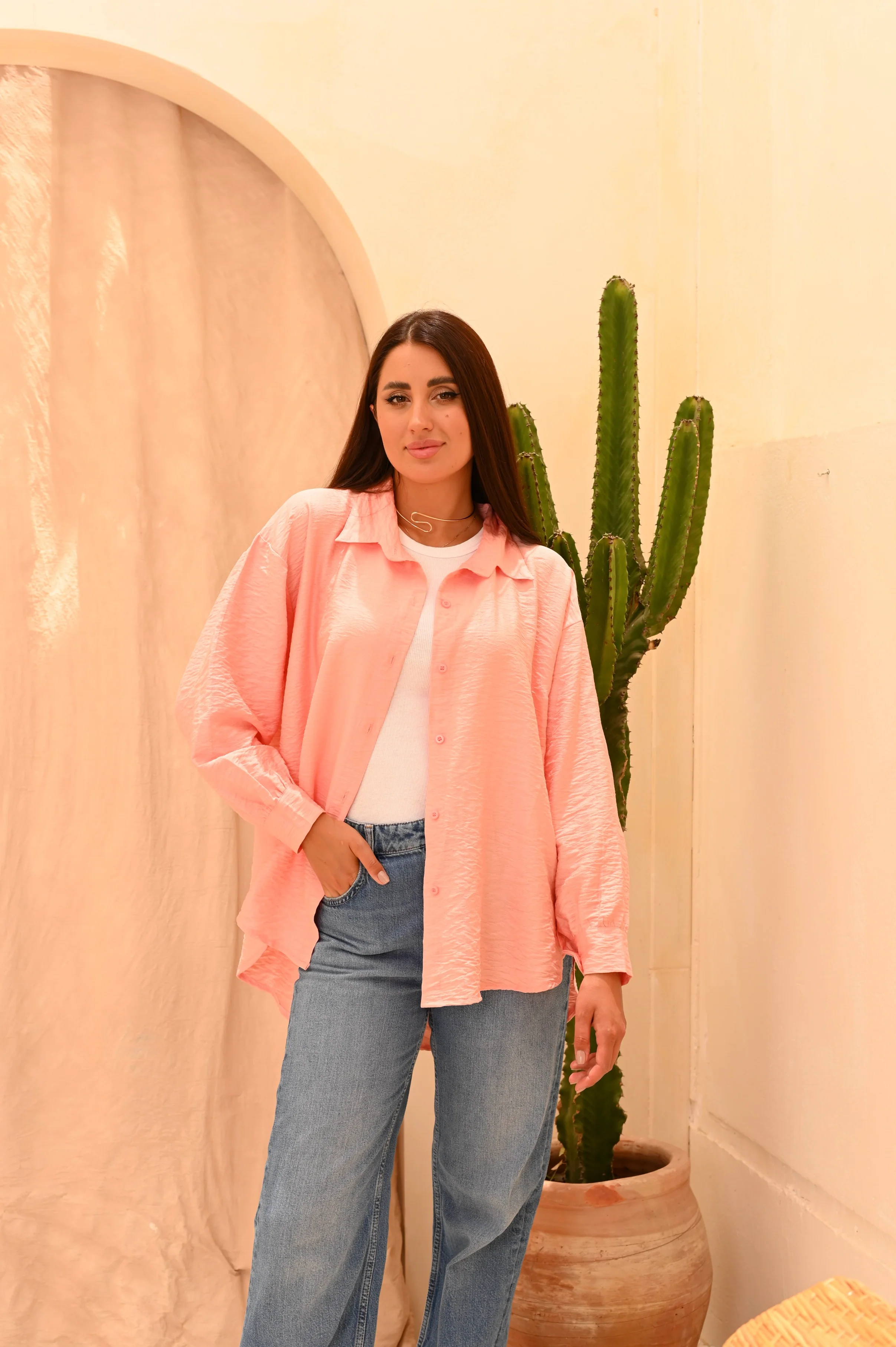 Gumus Long Basic Linen Shirt - Image 10