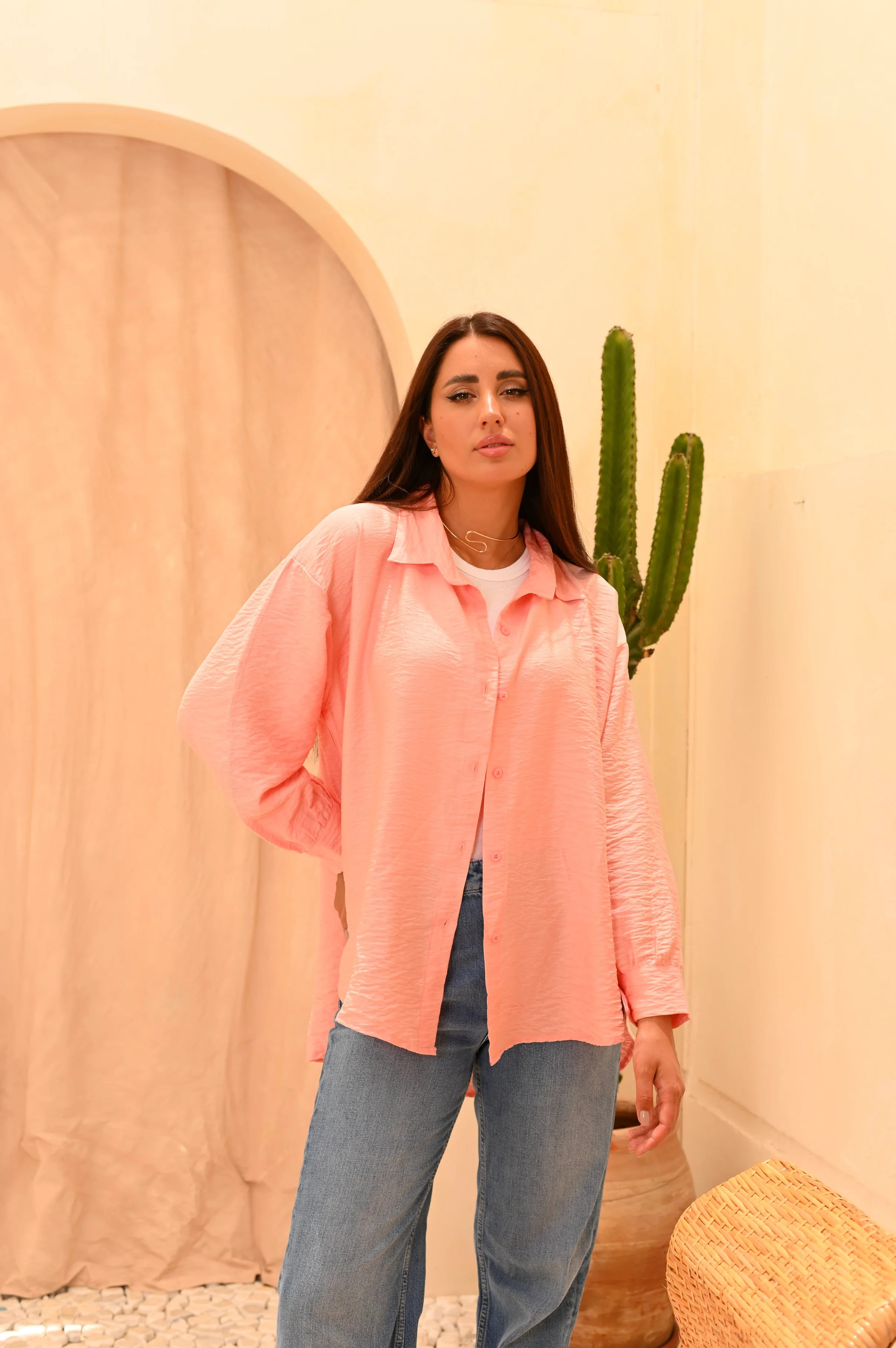 Gumus Long Basic Linen Shirt - Image 13