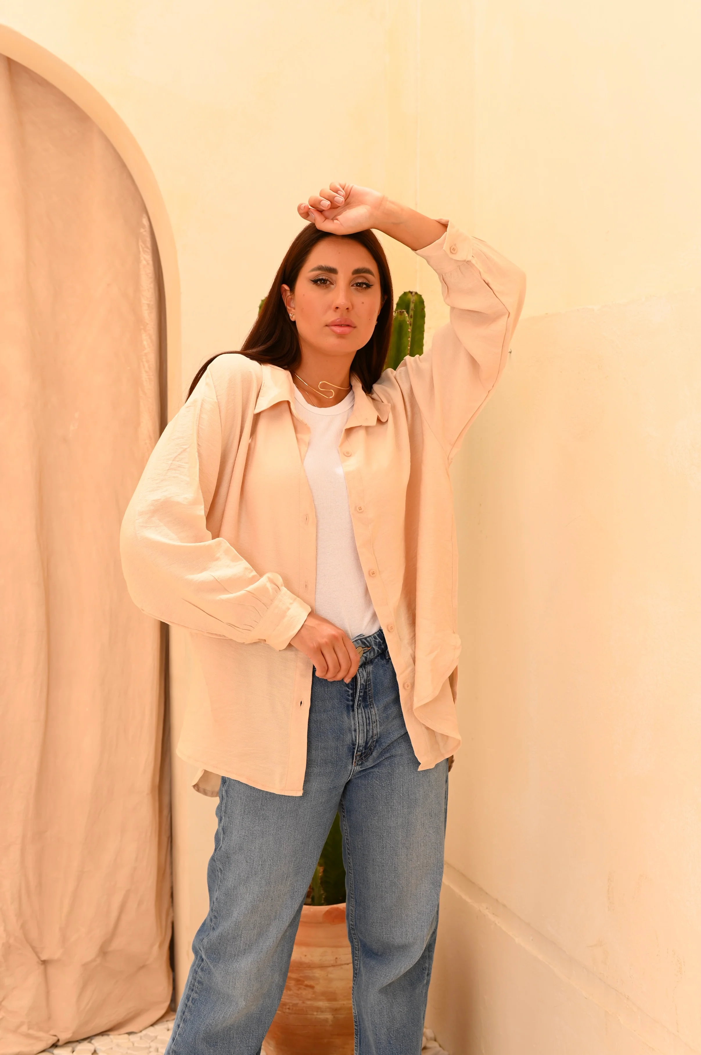 Gumus Long Basic Linen Shirt - Image 16