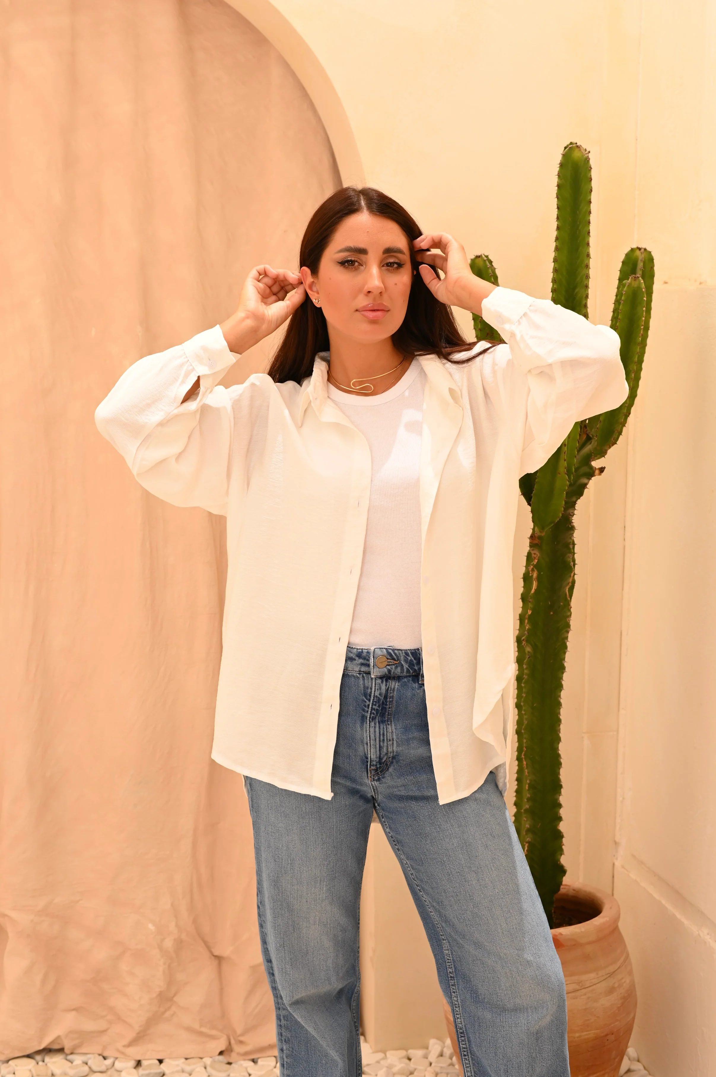 Gumus Long Basic Linen Shirt - Image 18