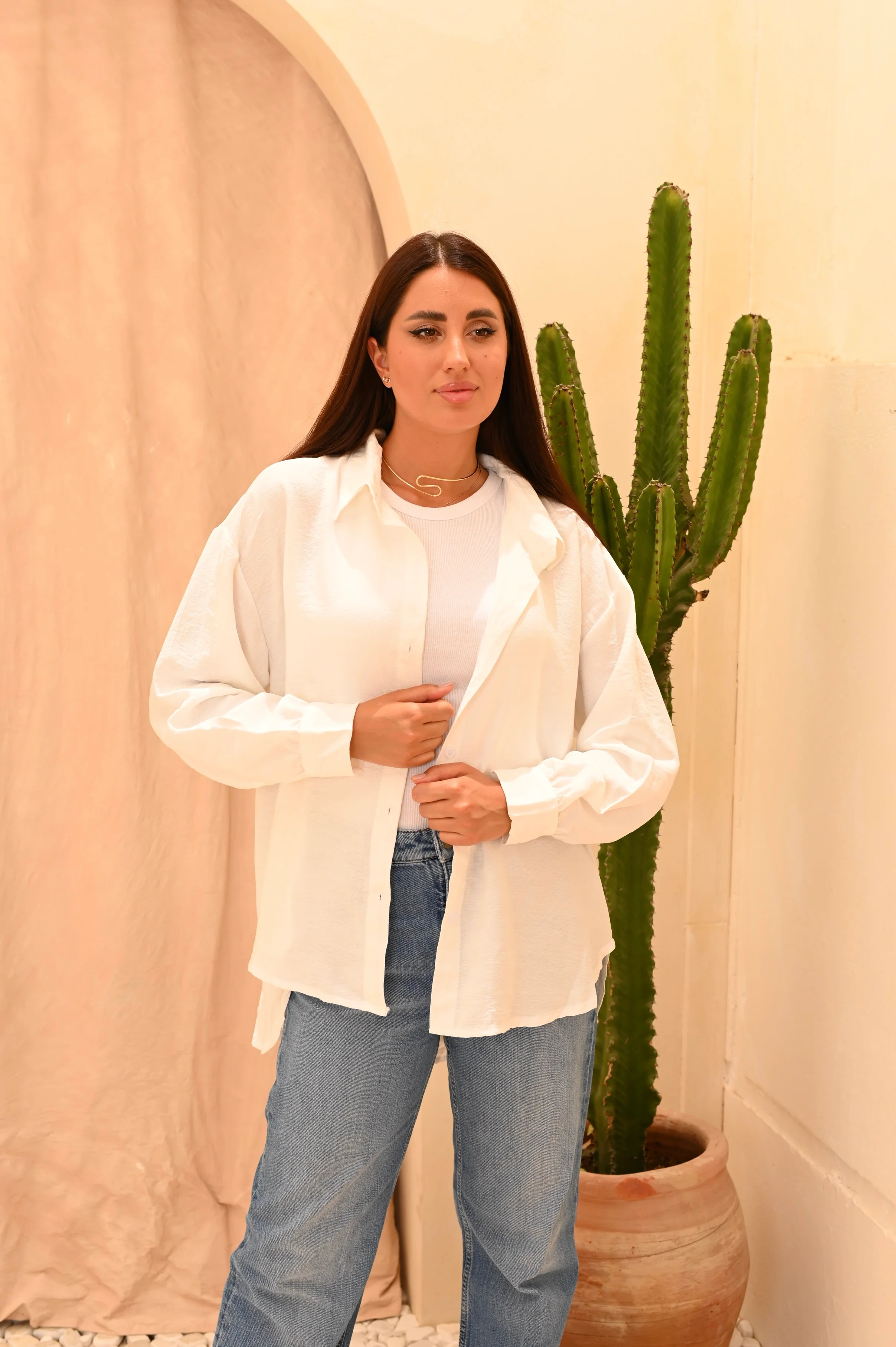 Gumus Long Basic Linen Shirt - Image 20