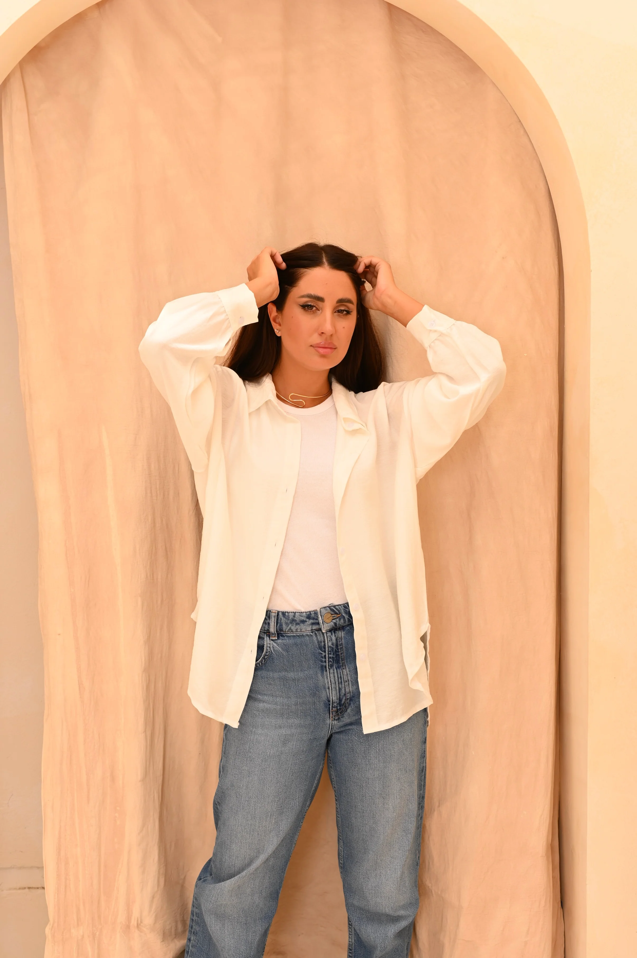 Gumus Long Basic Linen Shirt - Image 21