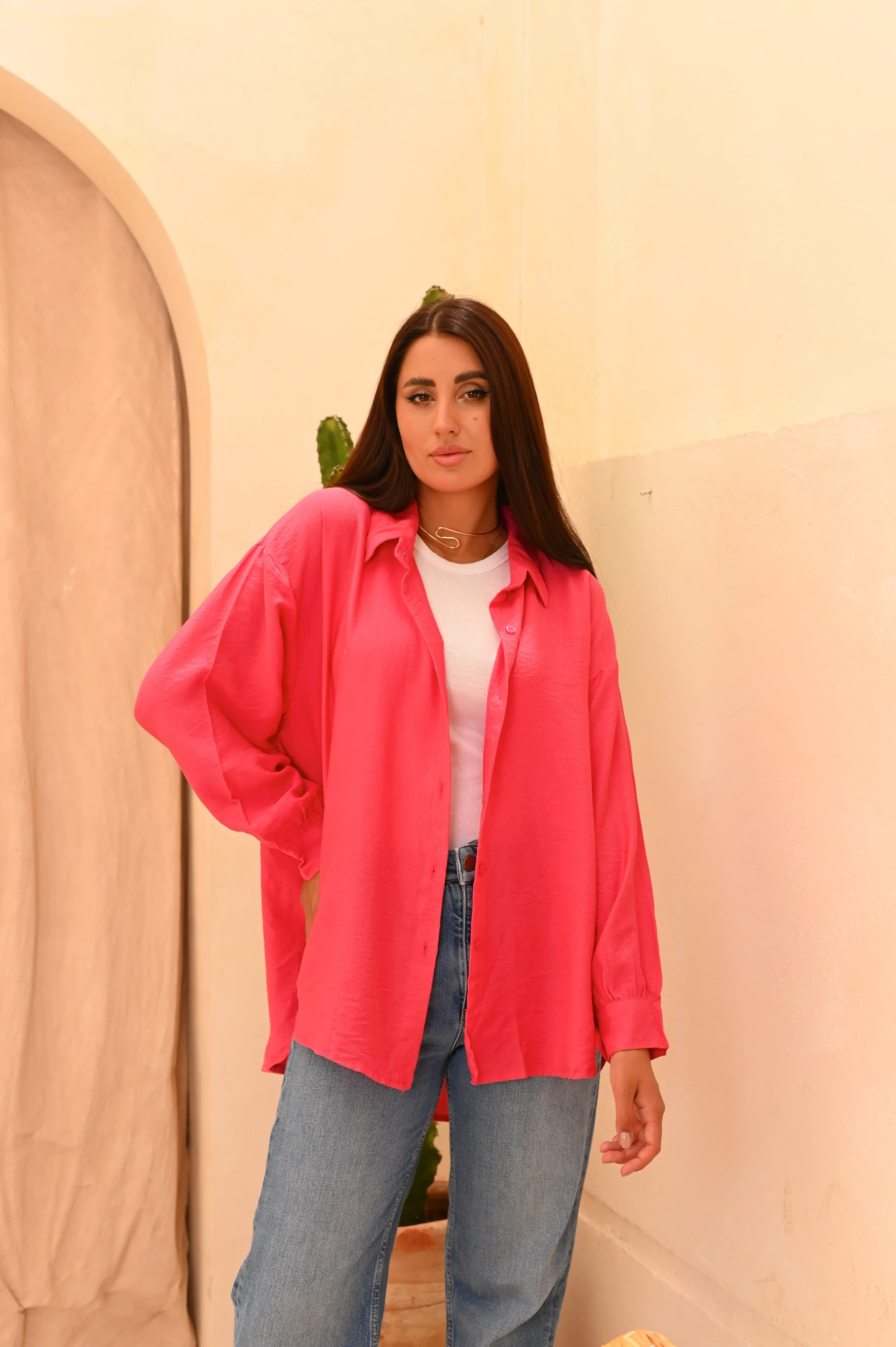 Gumus Long Basic Linen Shirt - Image 22