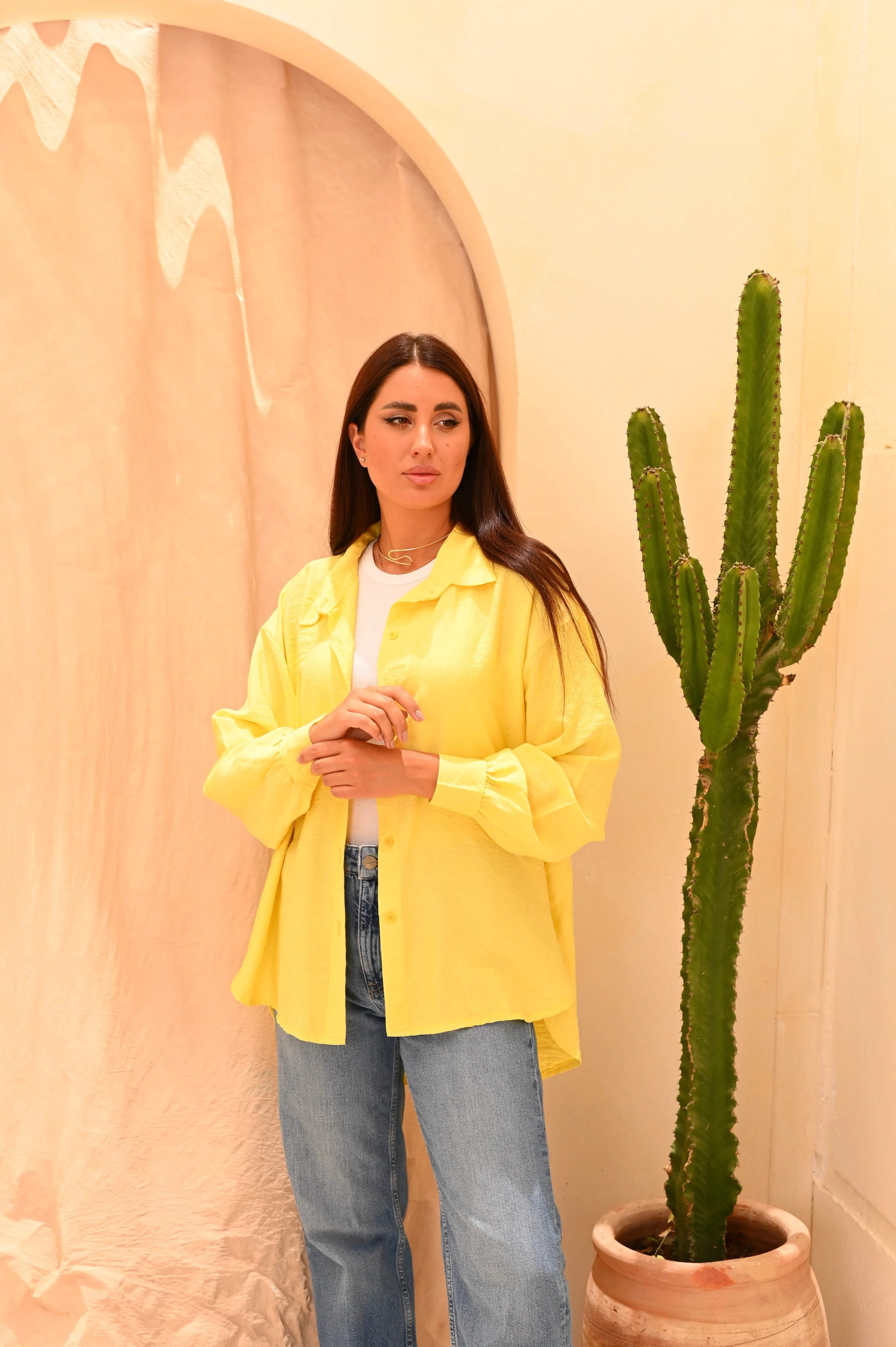 Gumus Long Basic Linen Shirt - Image 6