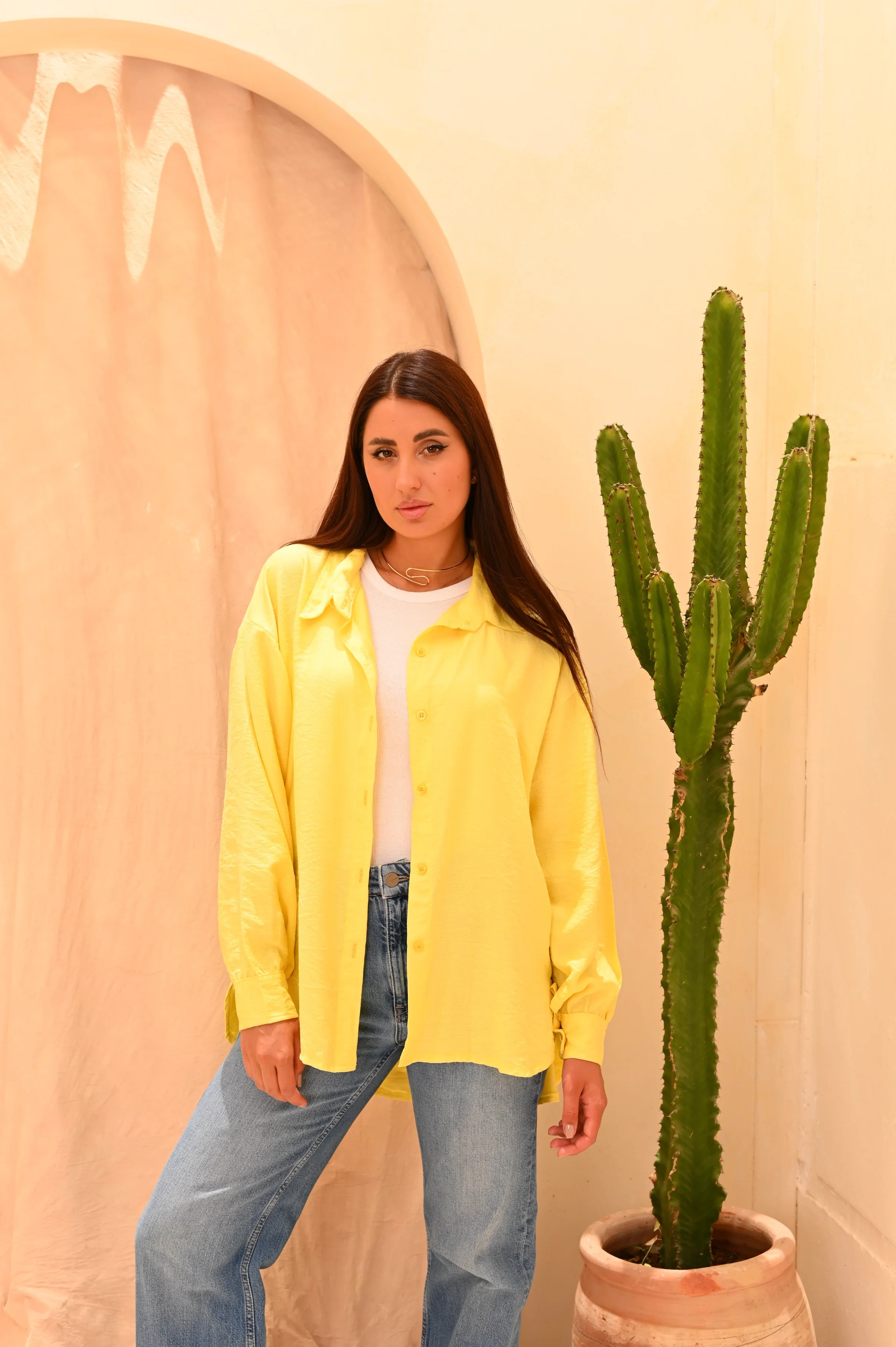 Gumus Long Basic Linen Shirt - Image 7