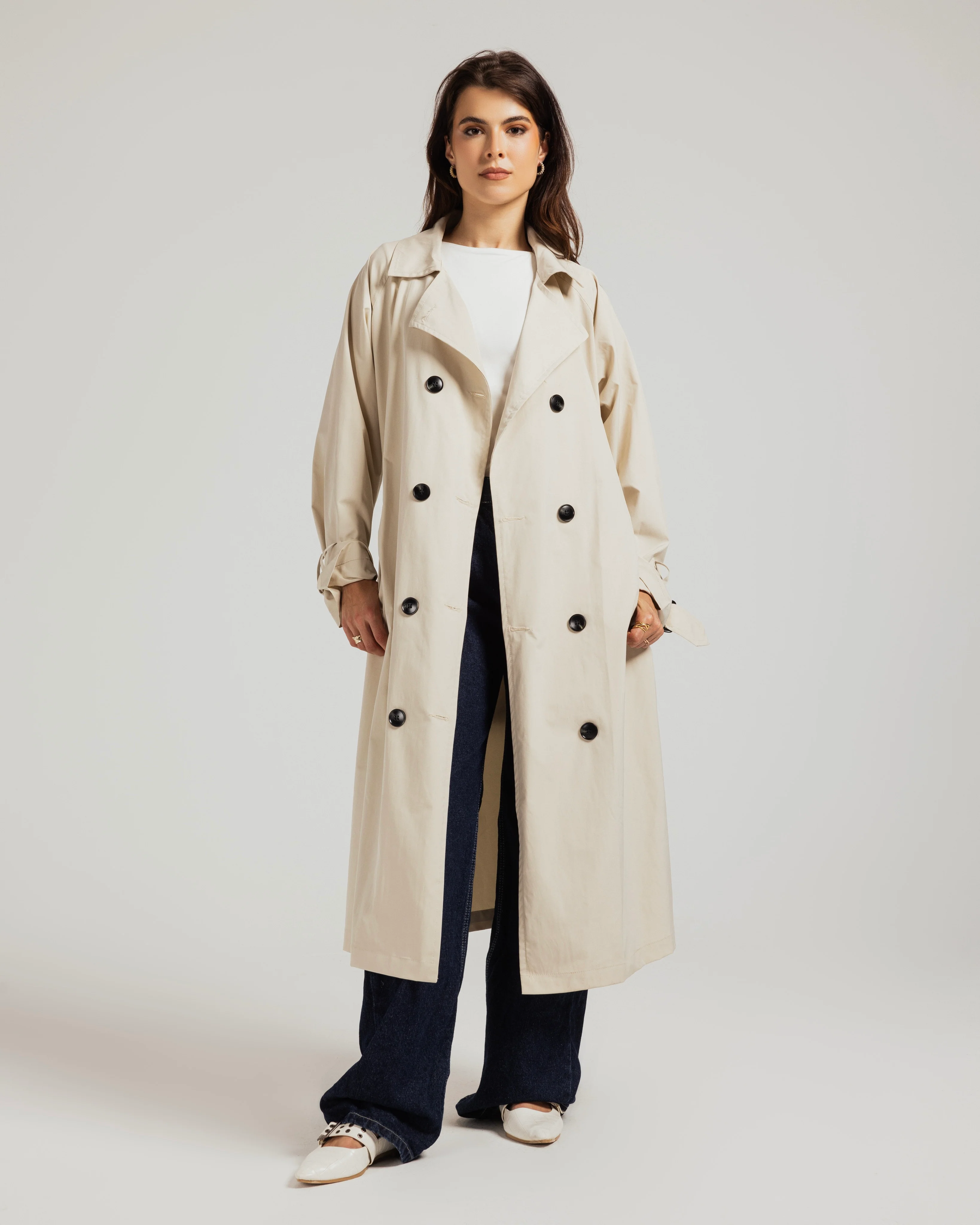 Maxi Length Trench Coat