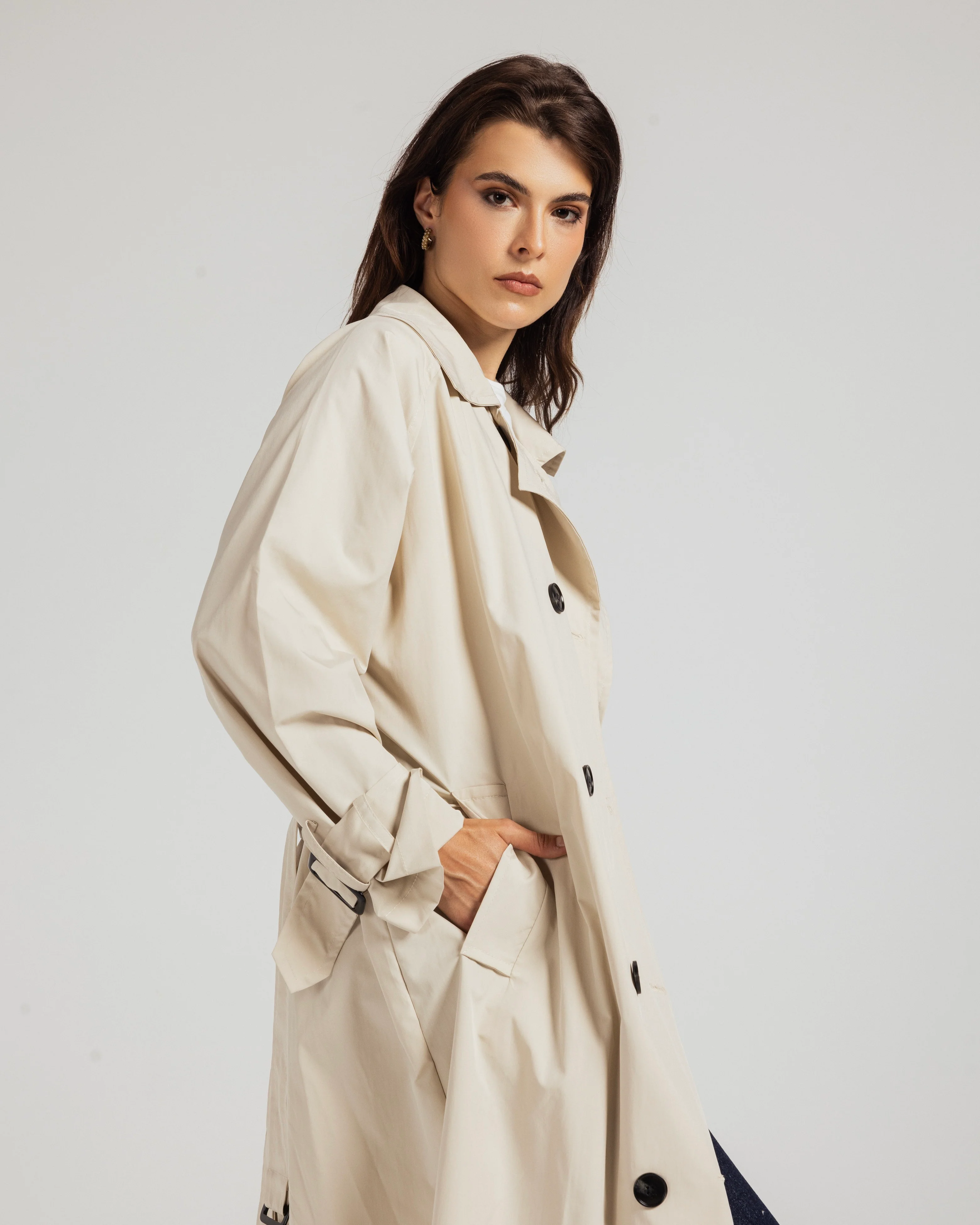 Maxi Length Trench Coat - Image 3