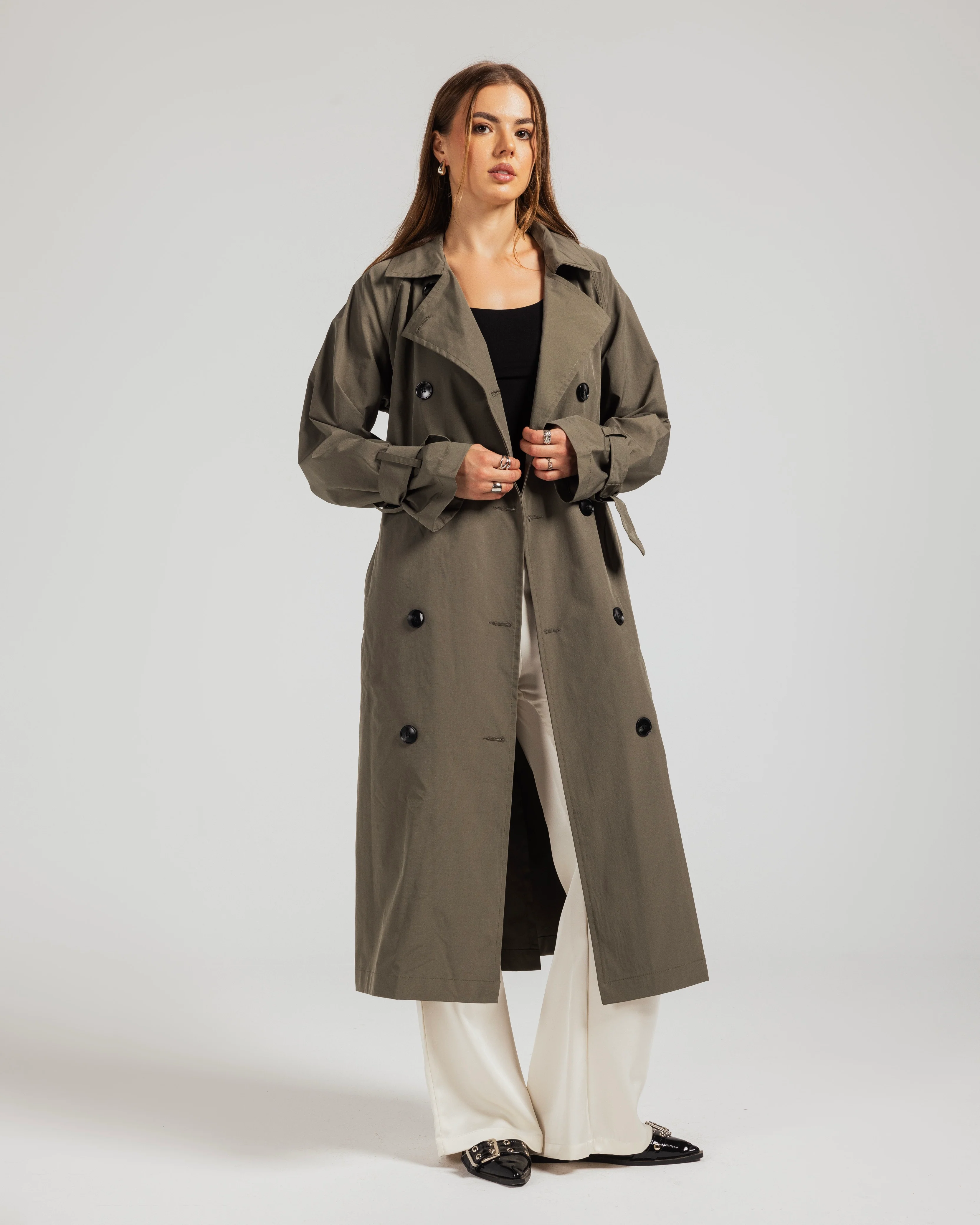 Maxi Length Trench Coat - Image 4