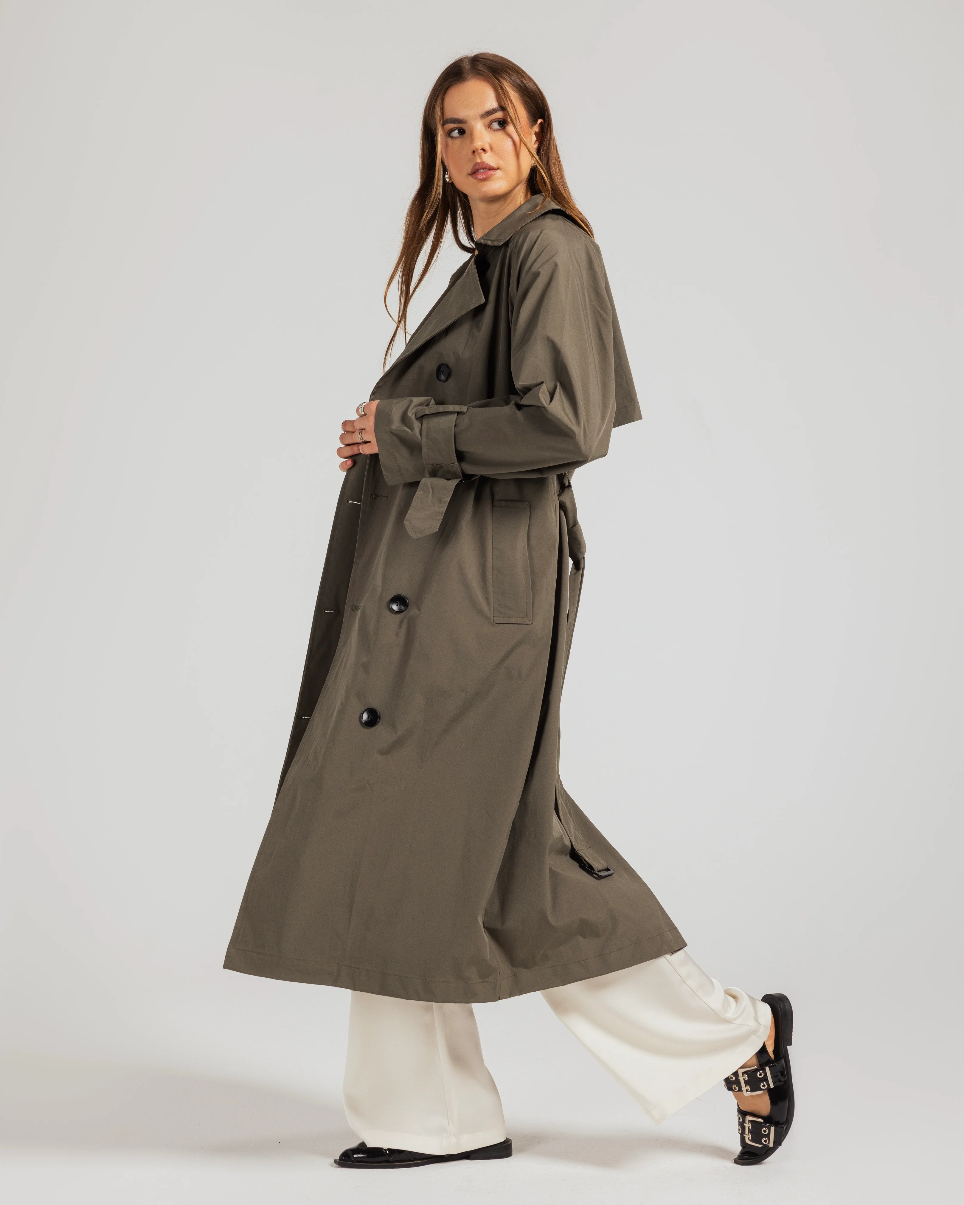 Maxi Length Trench Coat - Image 5