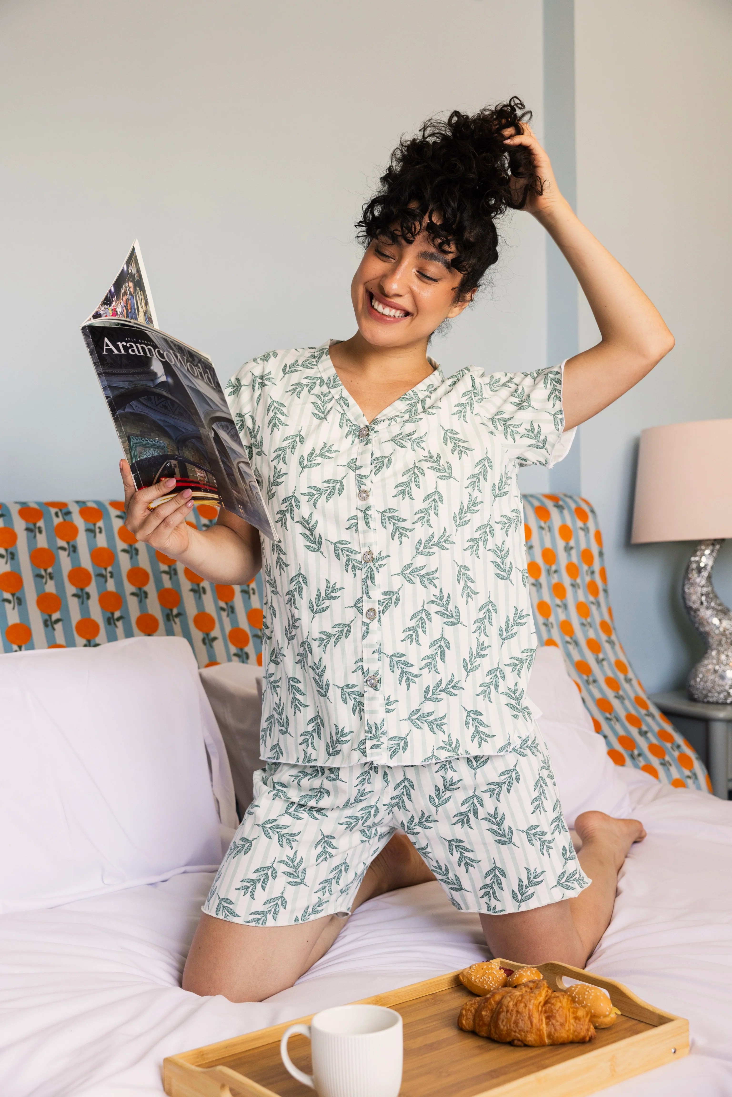 Olive Leaves Cotton Pajama Collection - Image 7