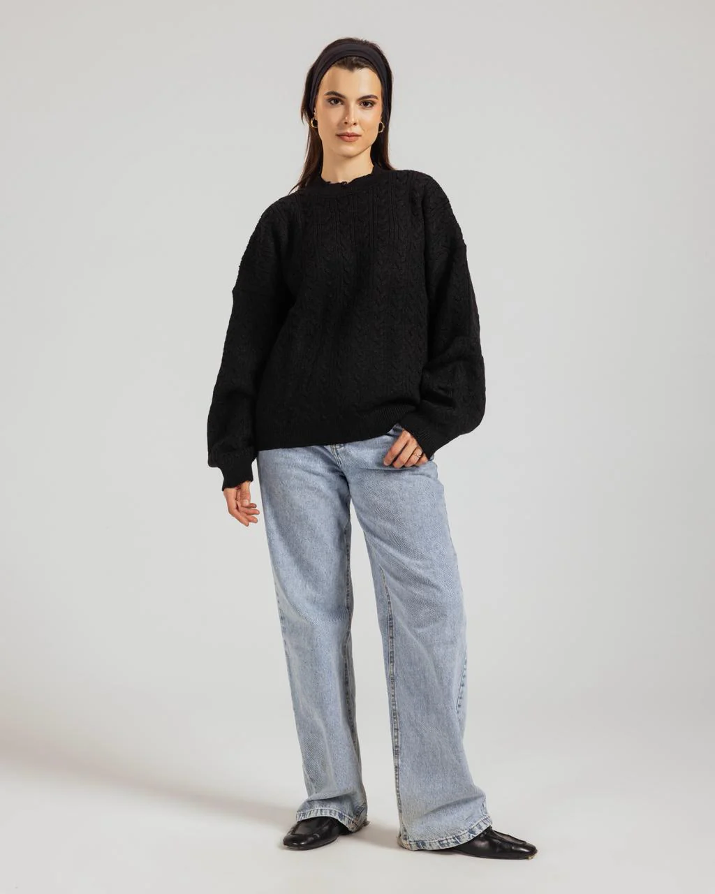 Oversized Textured Knit Sweater - Image 5