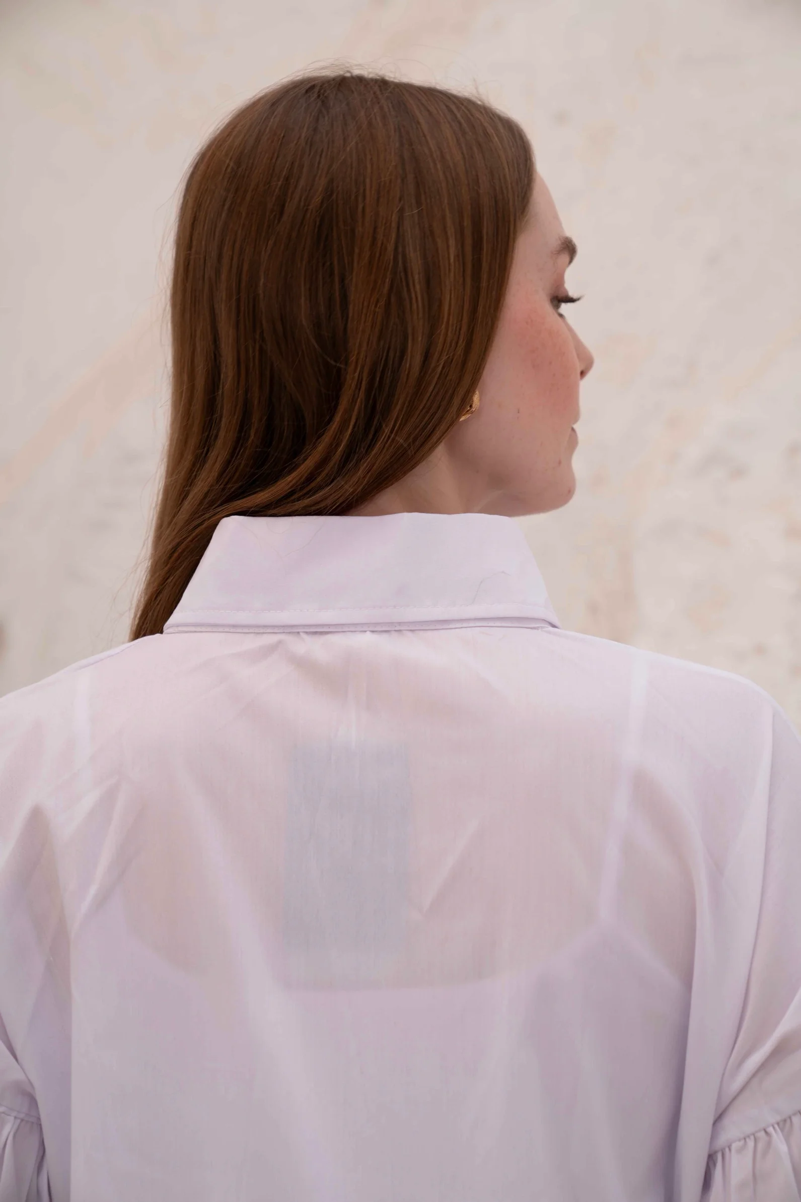 Oversized White Shirt with Tie Sleeves - Image 4
