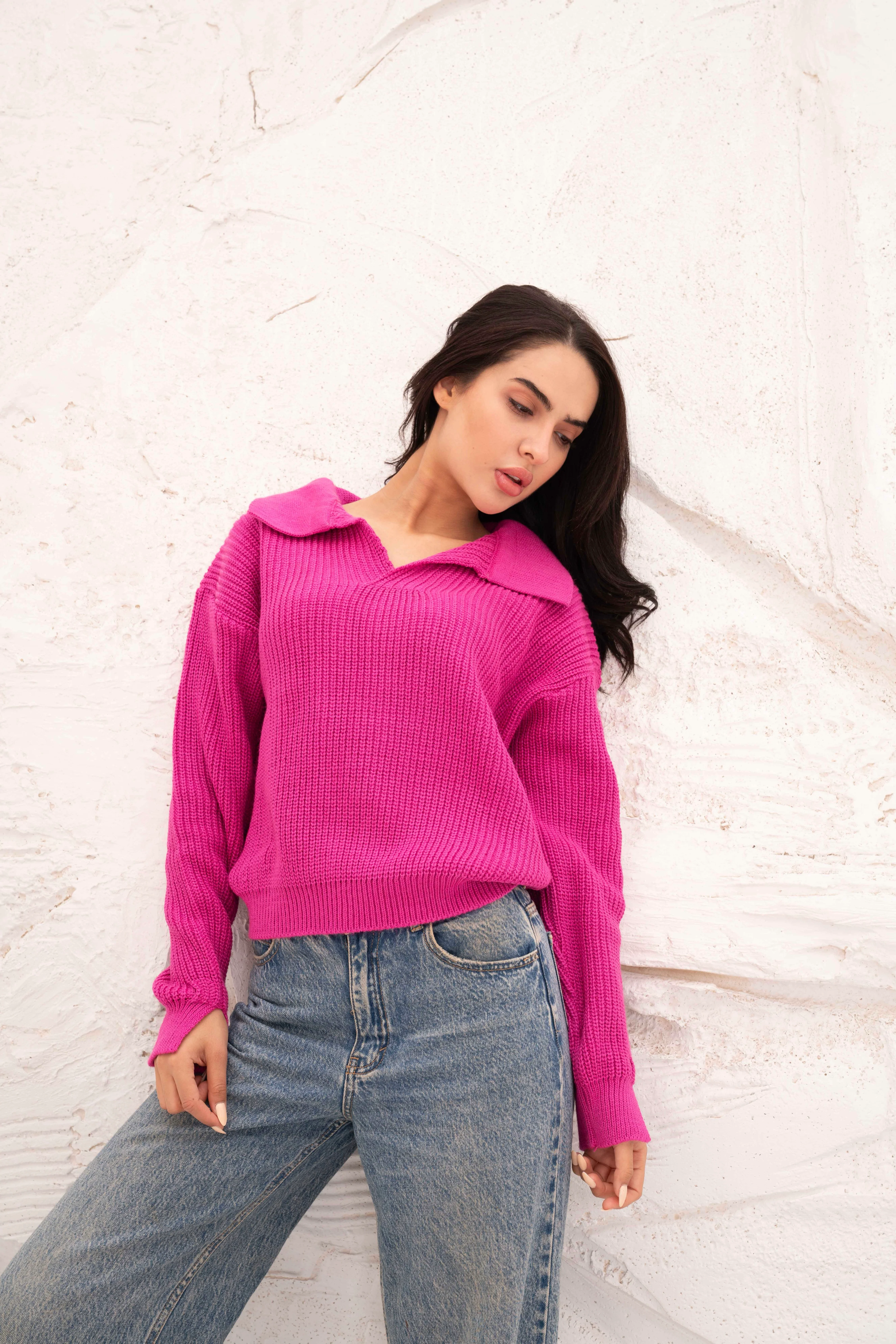 Relaxed Fit Collar Pullover - Image 13