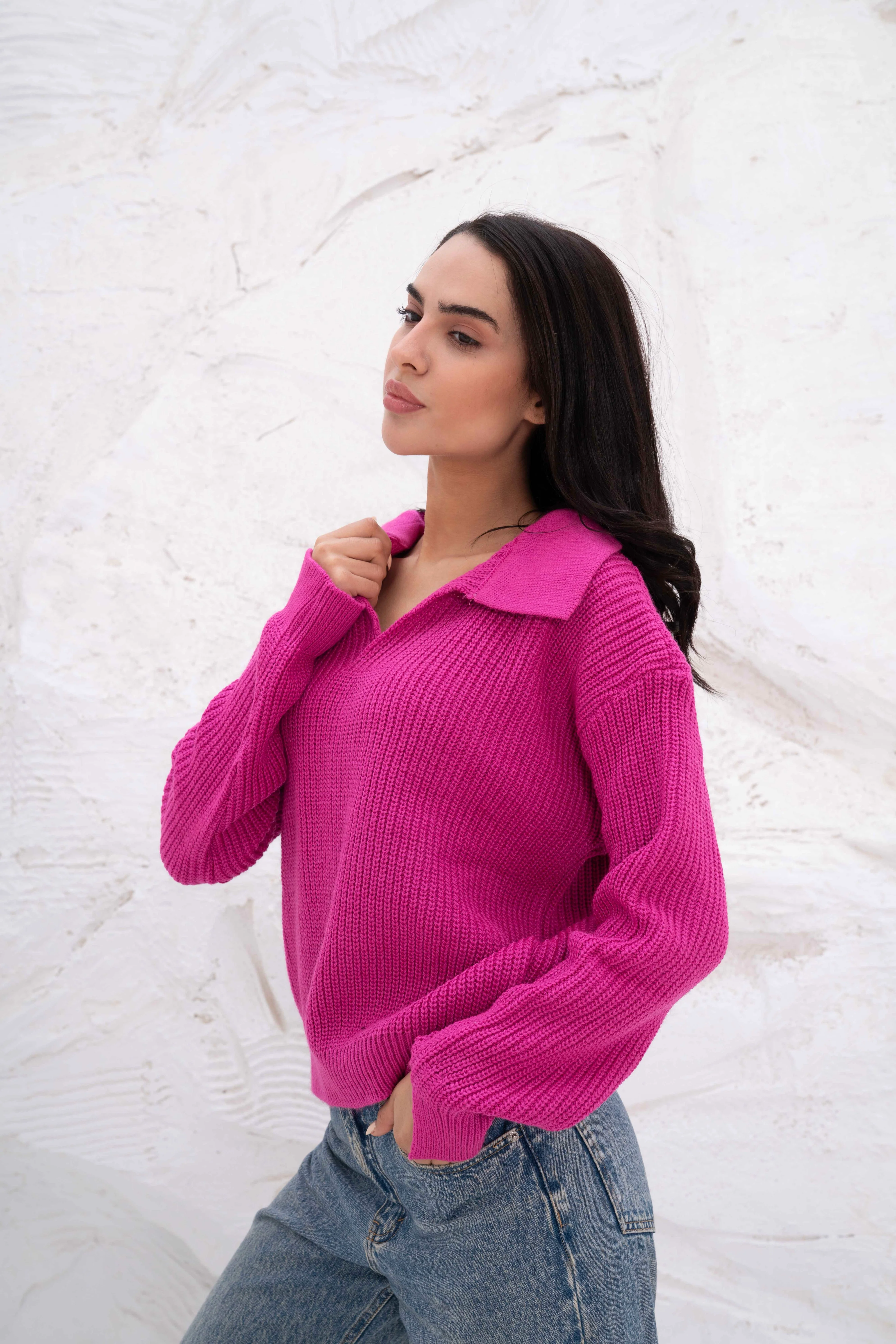 Relaxed Fit Collar Pullover - Image 15