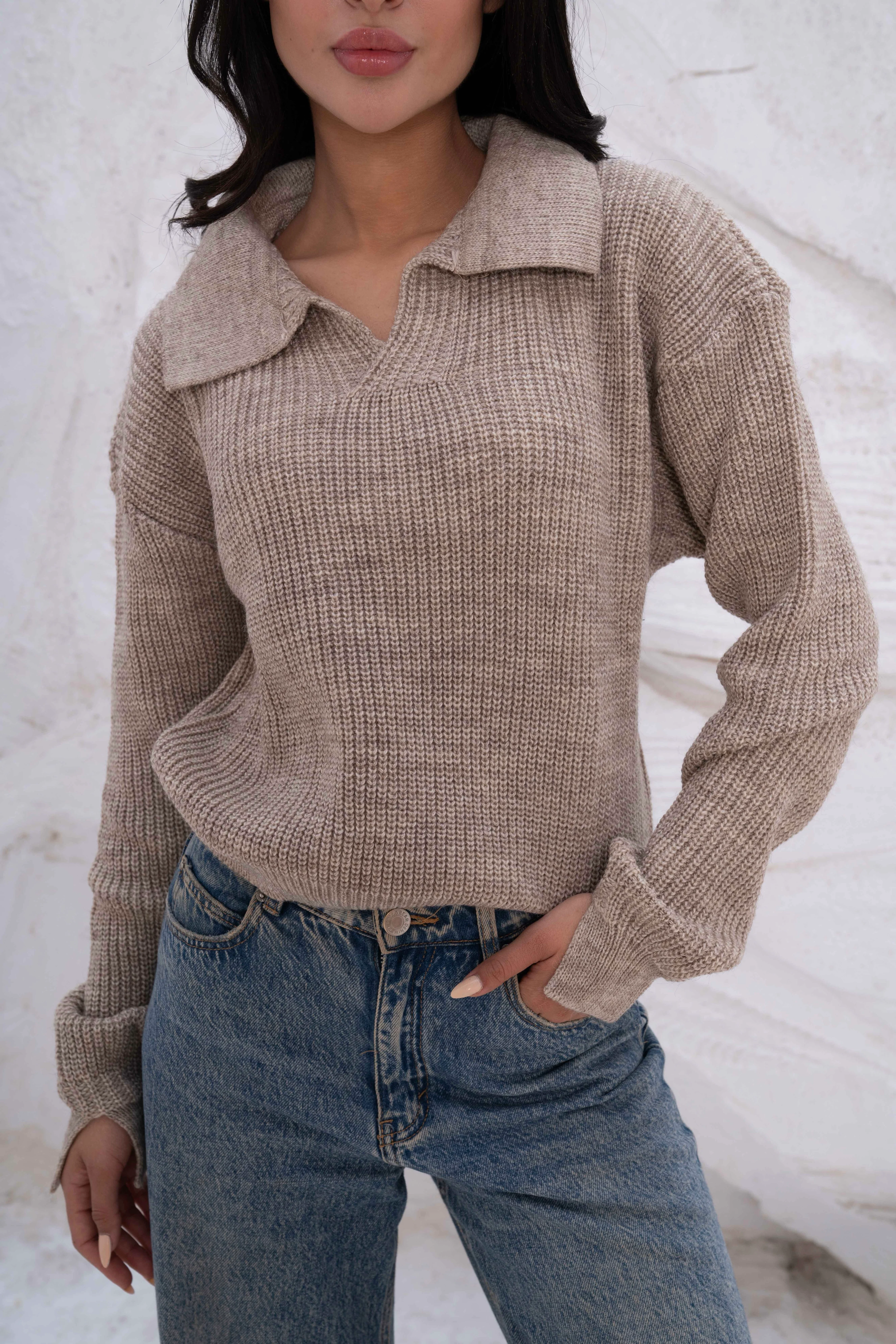 Relaxed Fit Collar Pullover - Image 22