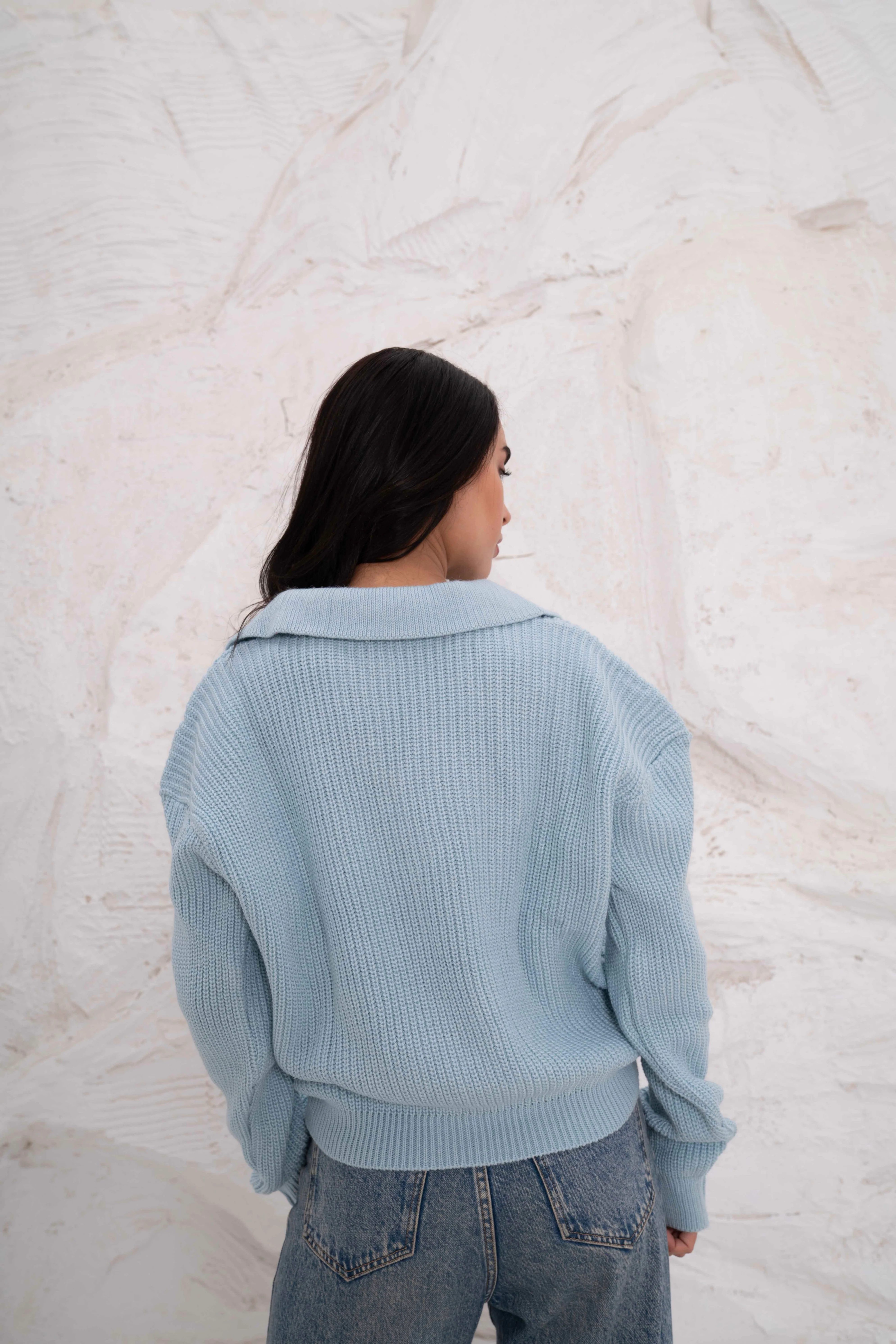 Relaxed Fit Collar Pullover - Image 4