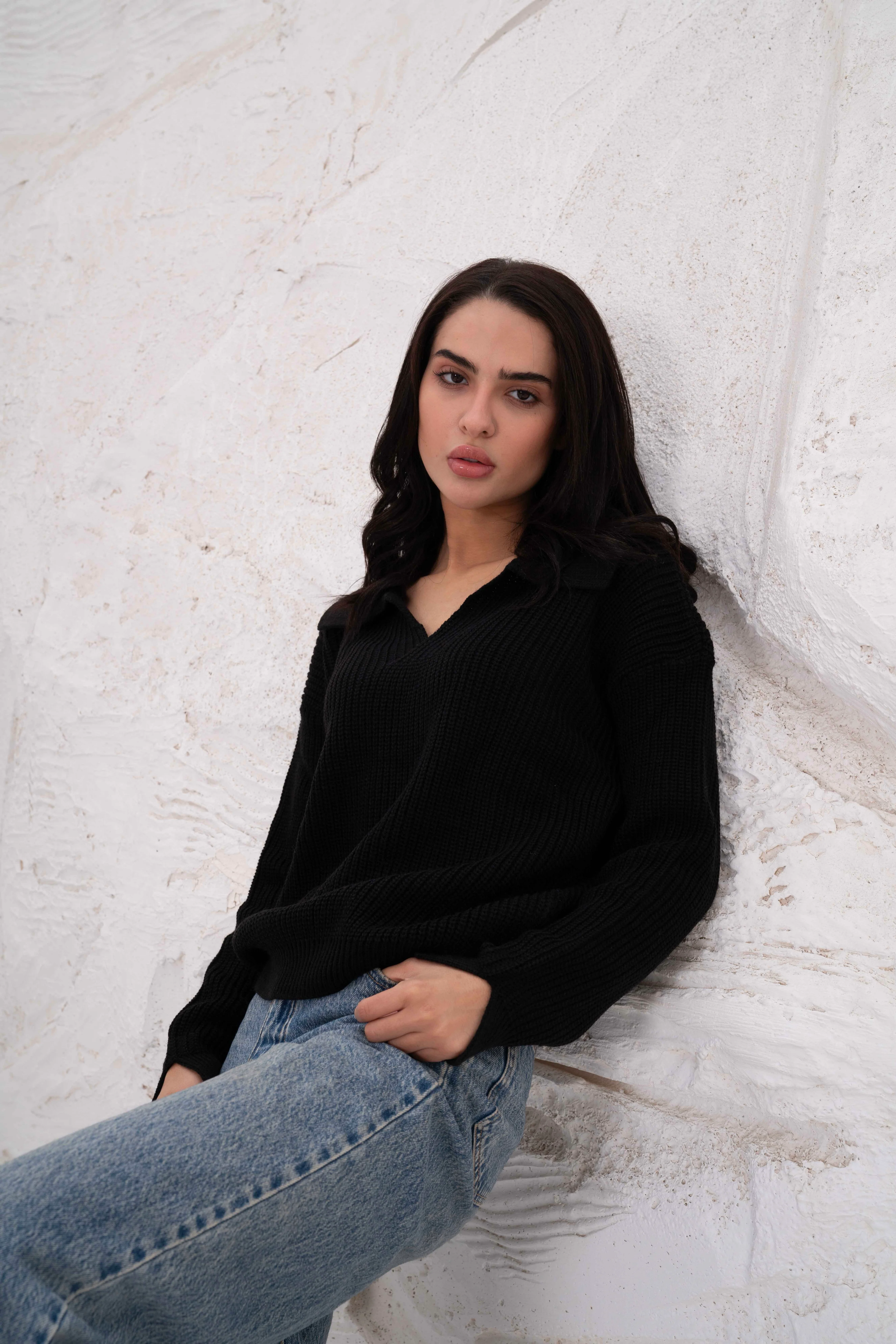 Relaxed Fit Collar Pullover - Image 7