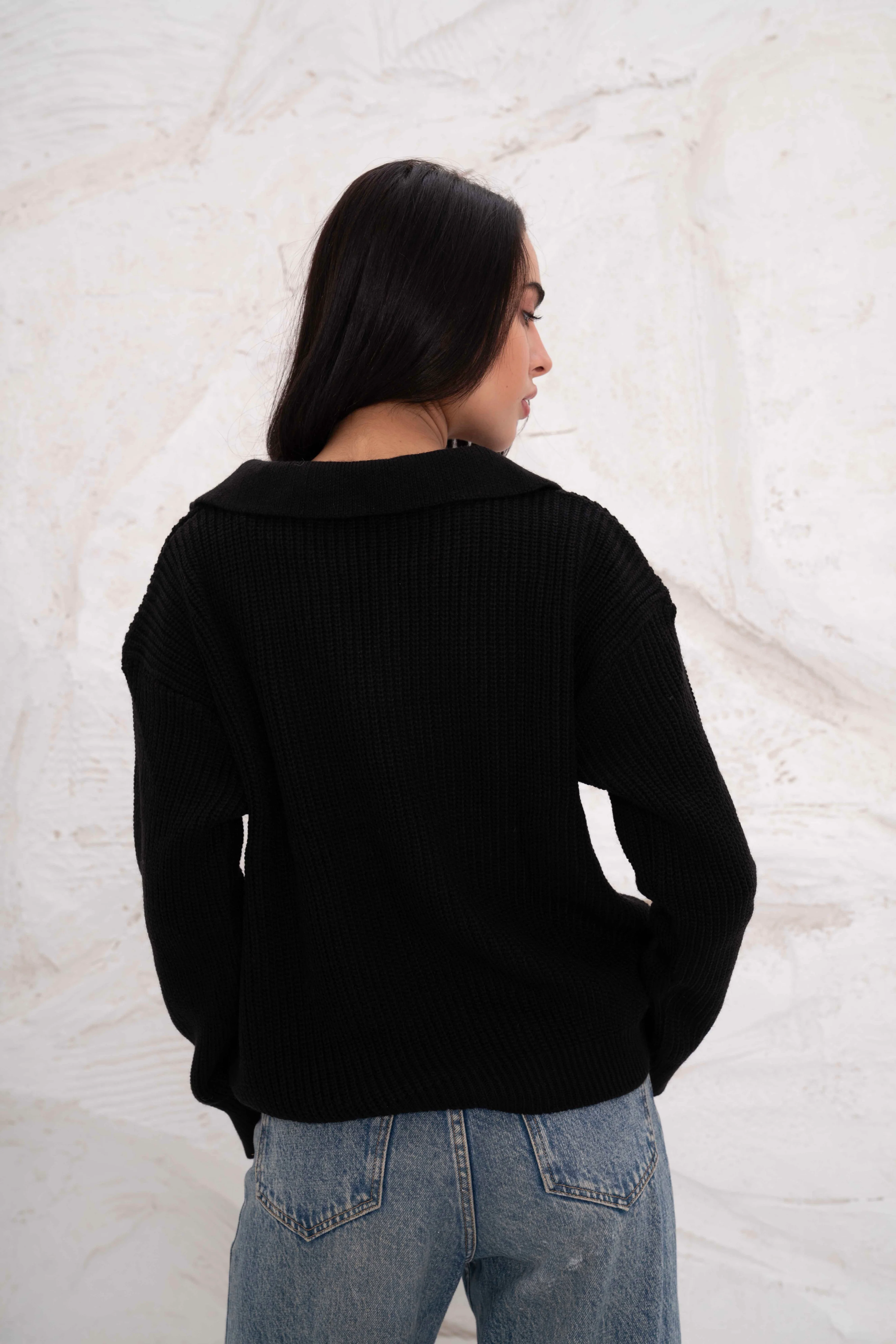 Relaxed Fit Collar Pullover - Image 8