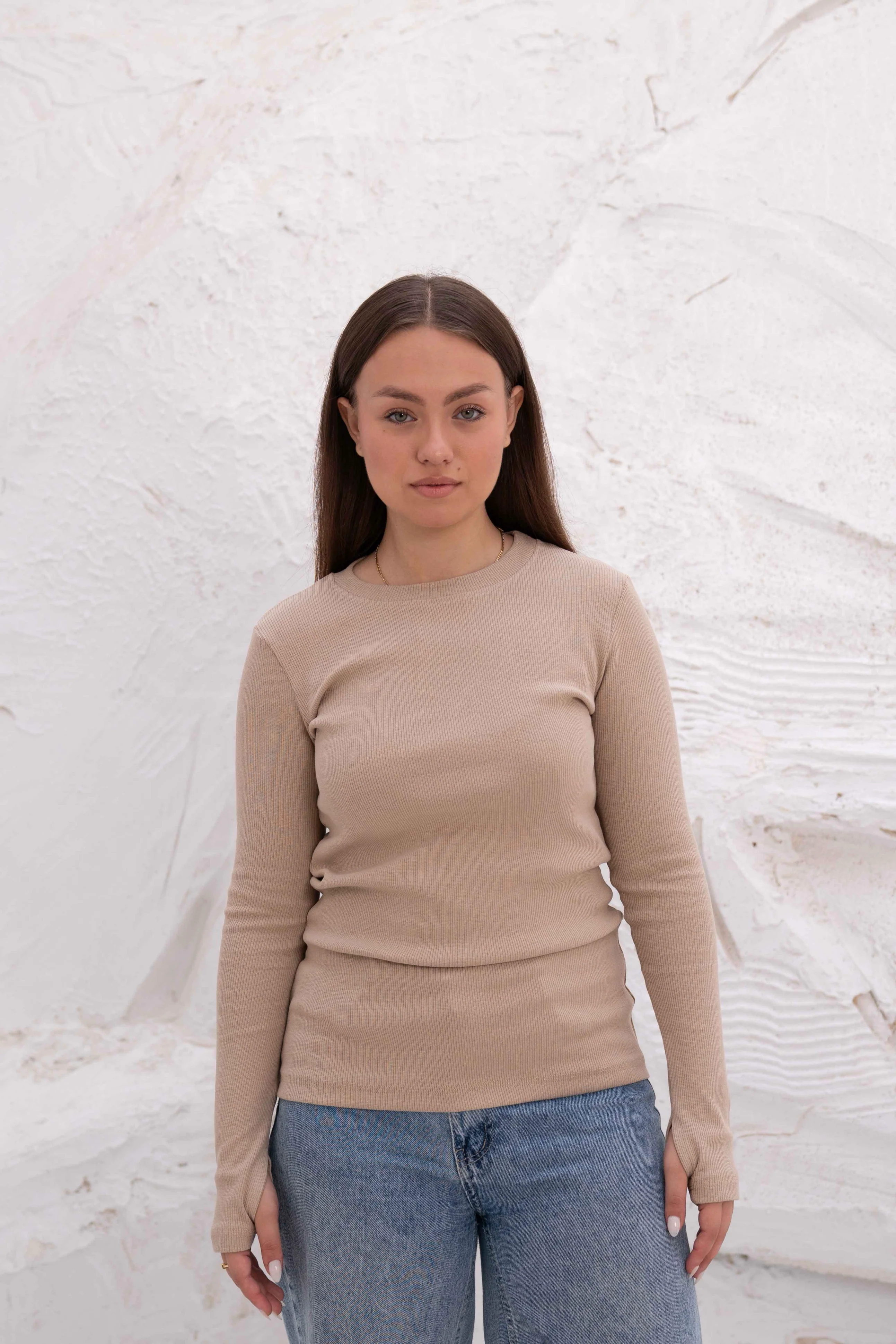 Striped Cotton Basic Top - Long Sleeve - Image 13