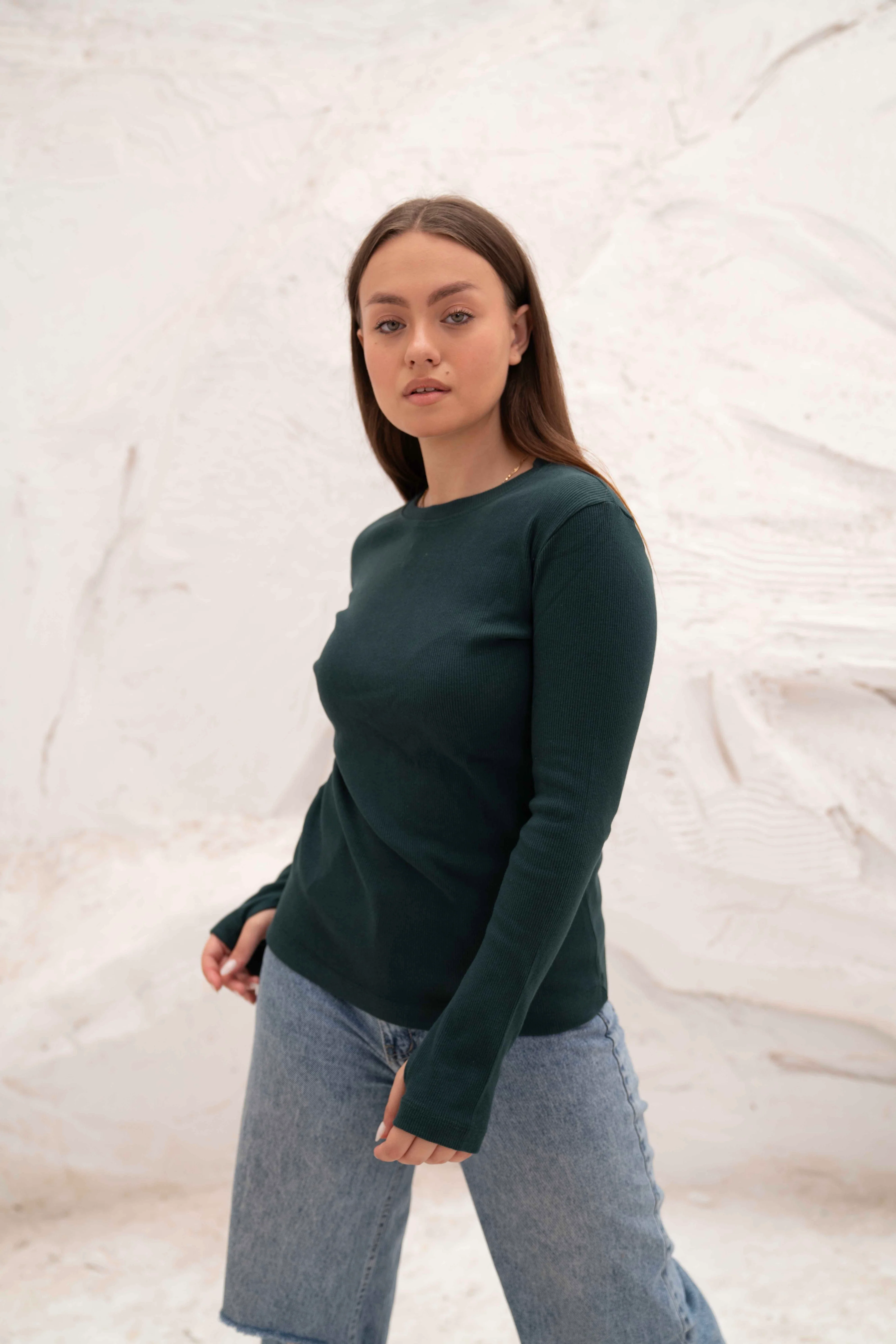Striped Cotton Basic Top - Long Sleeve - Image 20